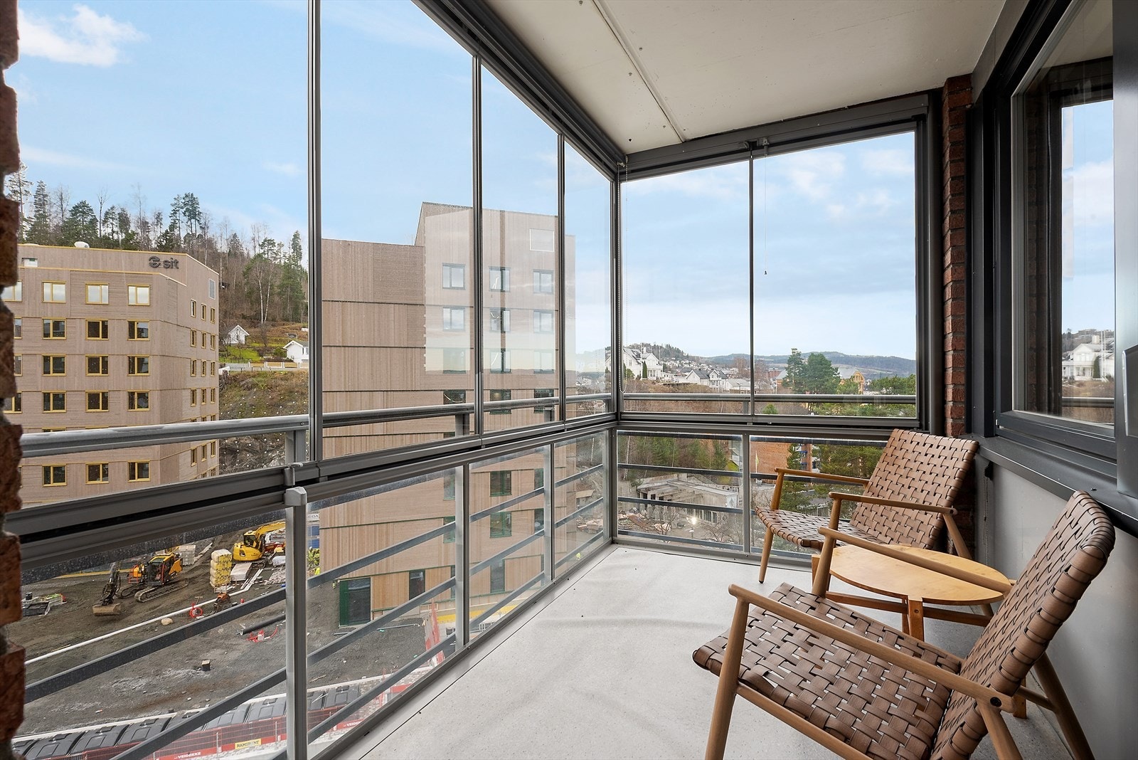 Praktisk innglasset balkong. Galleribilde