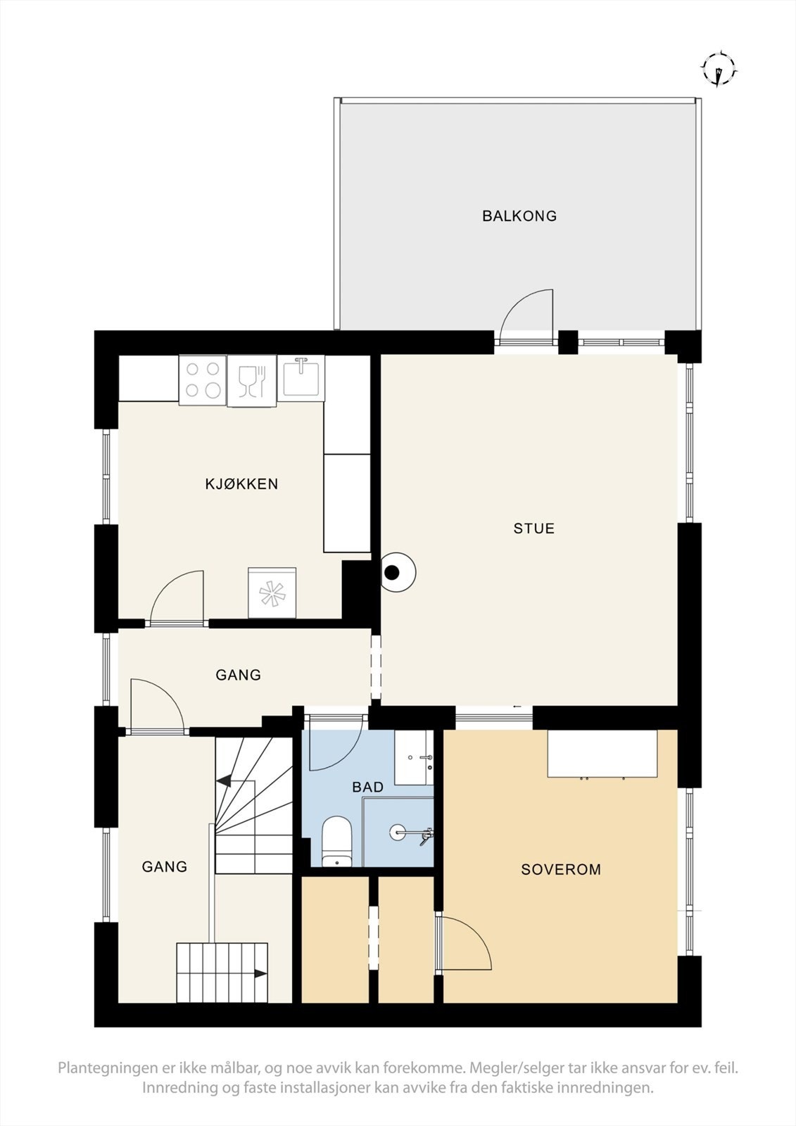 Plantegning for boligen Galleribilde