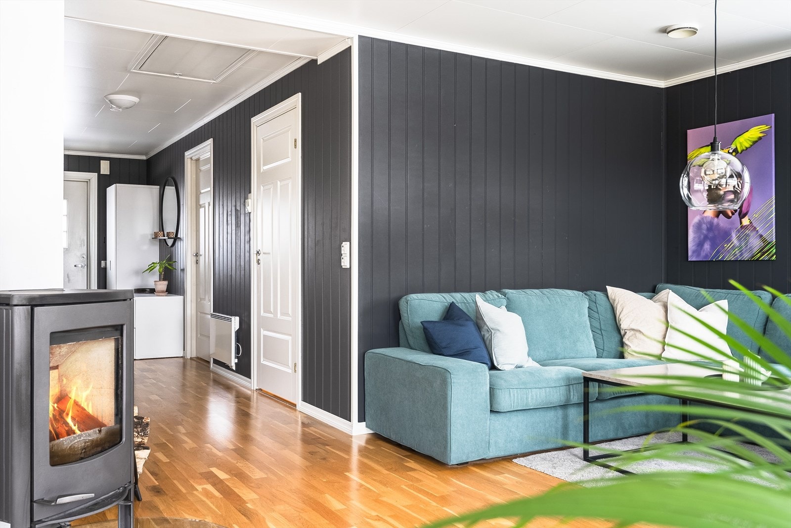 Leiligheten har balansert ventilasjon fra Flexit som sørger for et godt inneklima. Galleribilde