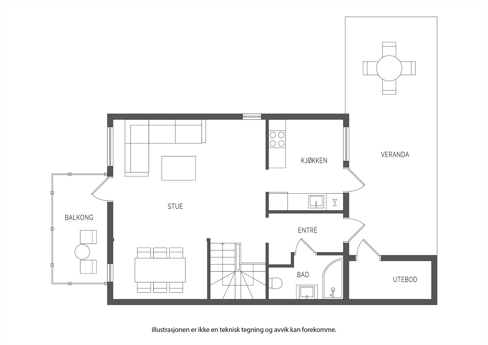 Plantegning 1.etasje Galleribilde