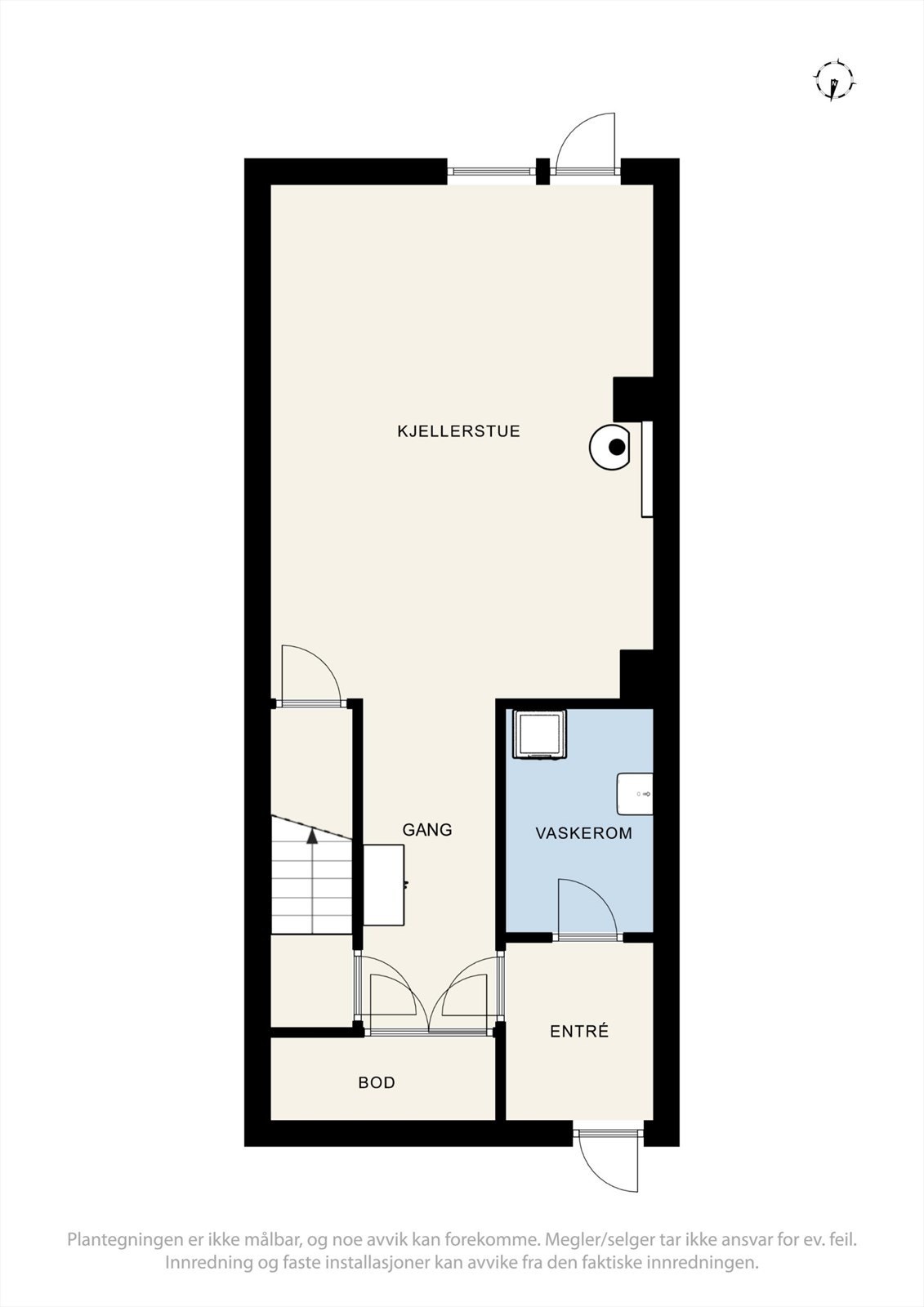Plantegning kjelleretasje. Galleribilde