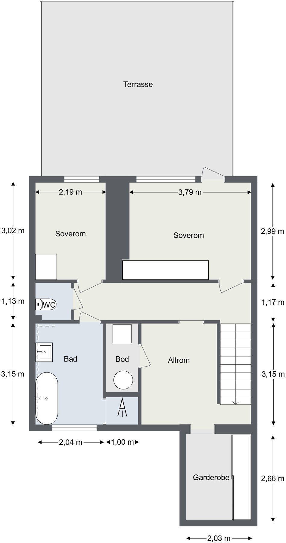 Planskisse underetasje Galleribilde