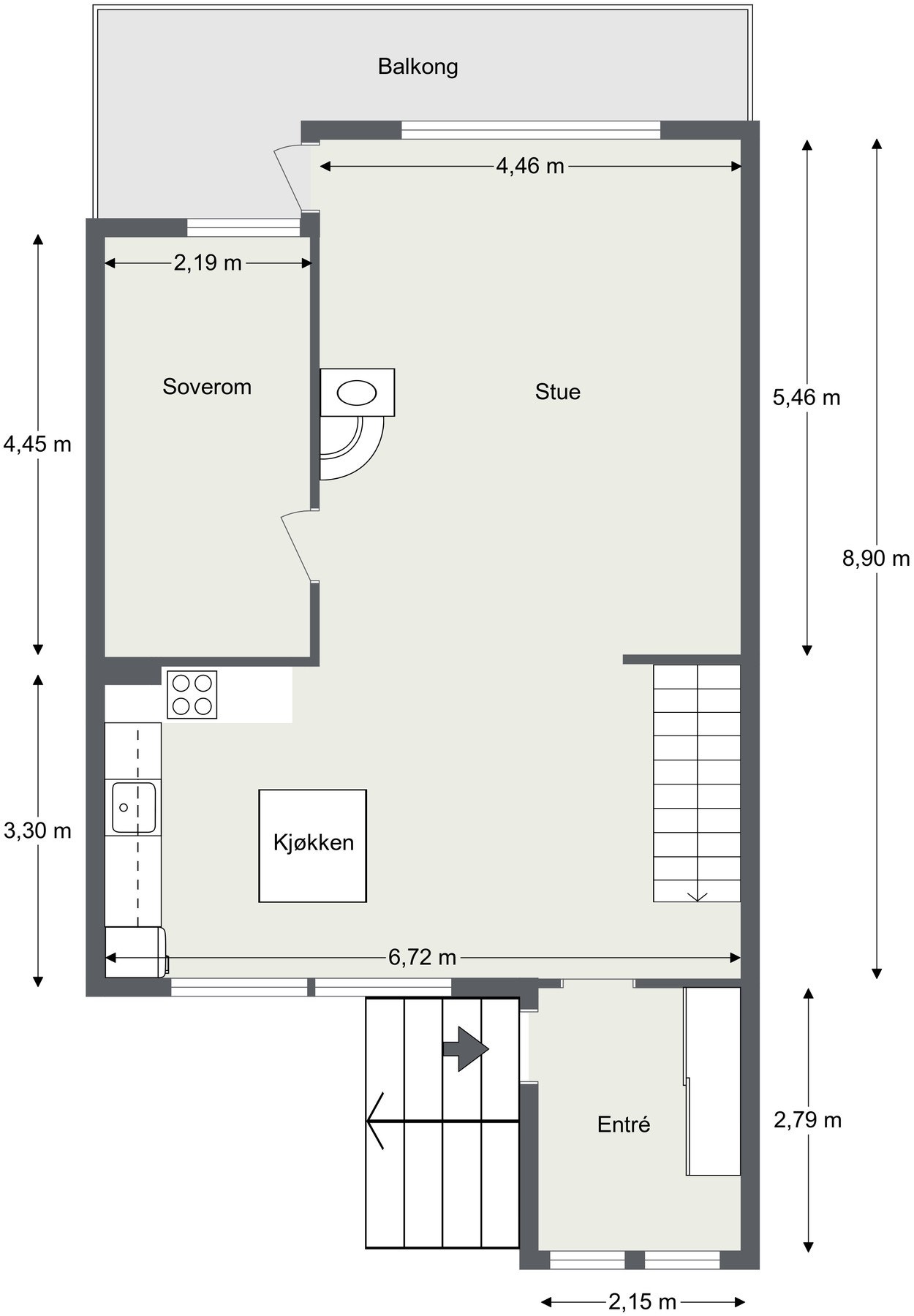Planskisse 1. etasje Galleribilde
