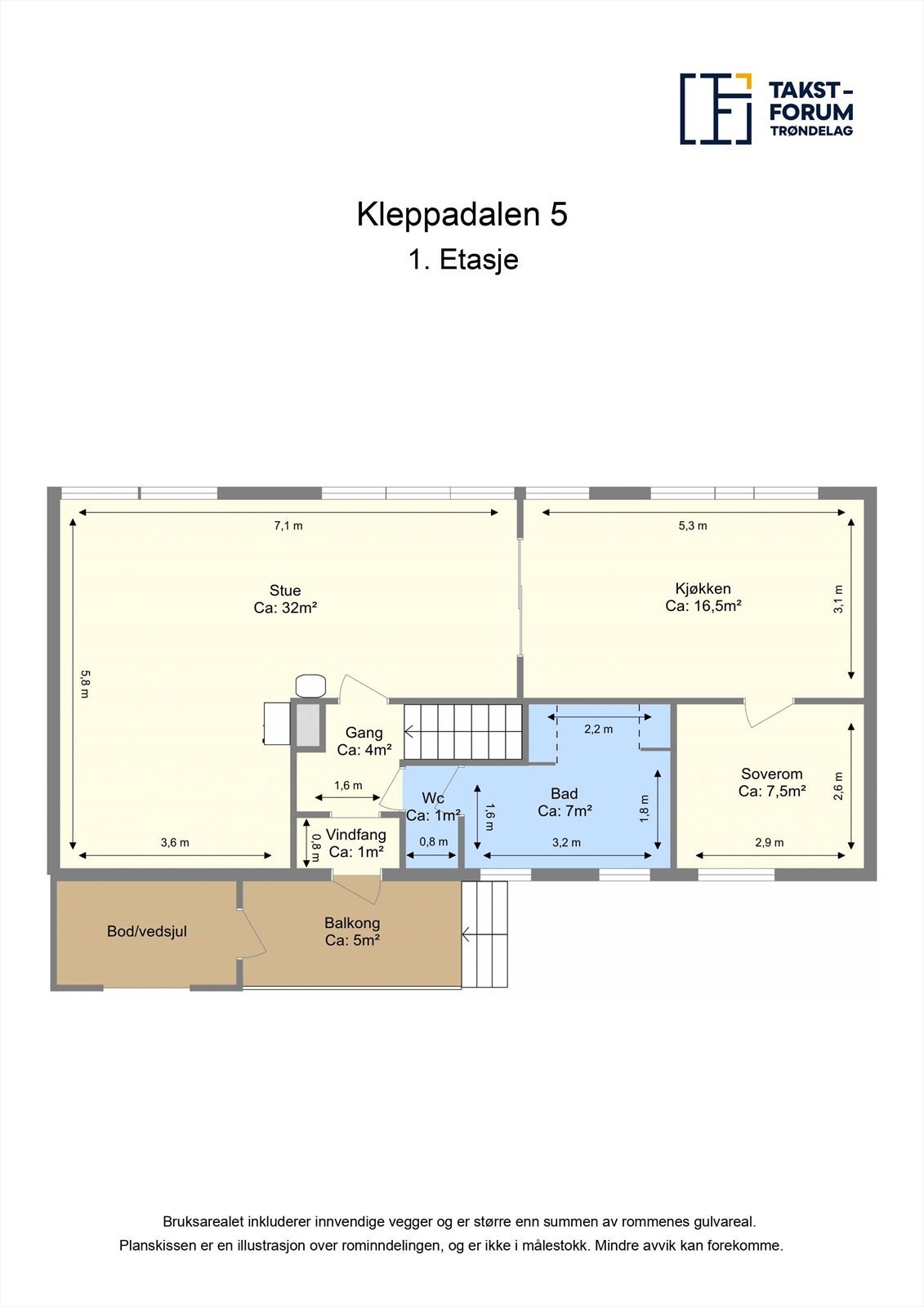 Plantegning 1.etg. Galleribilde