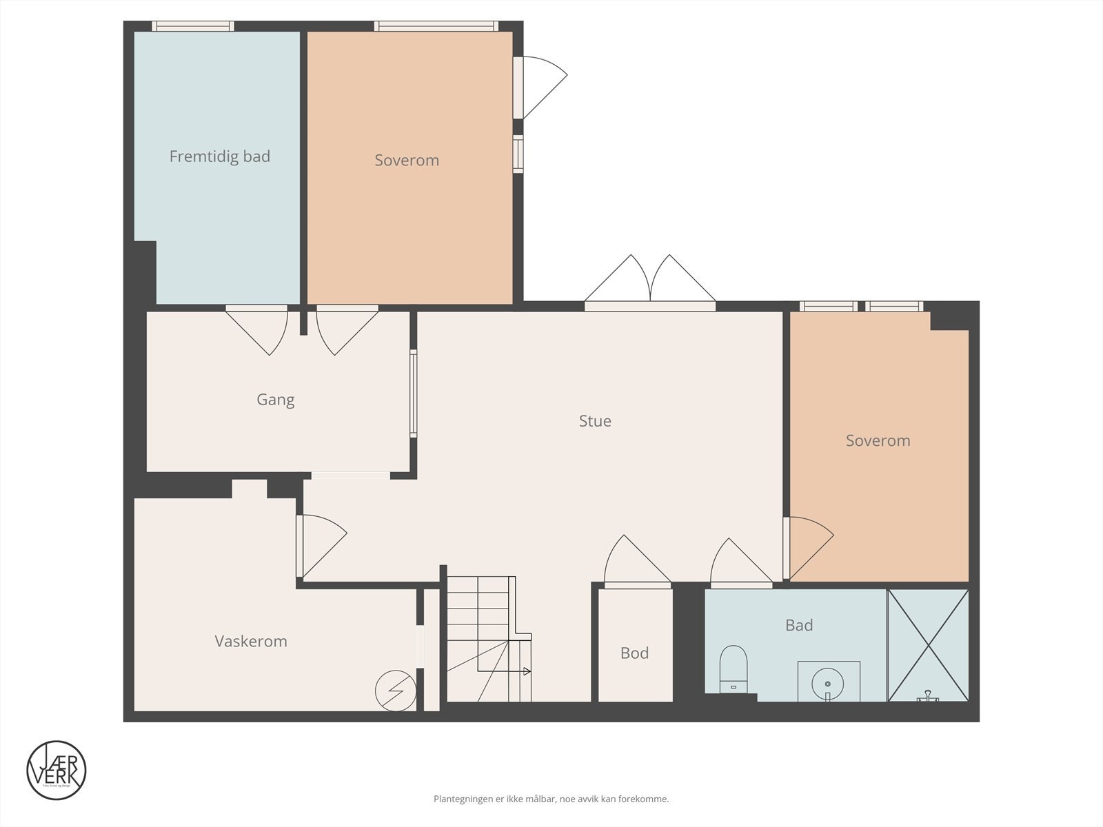 Plantegning underetasje. Galleribilde