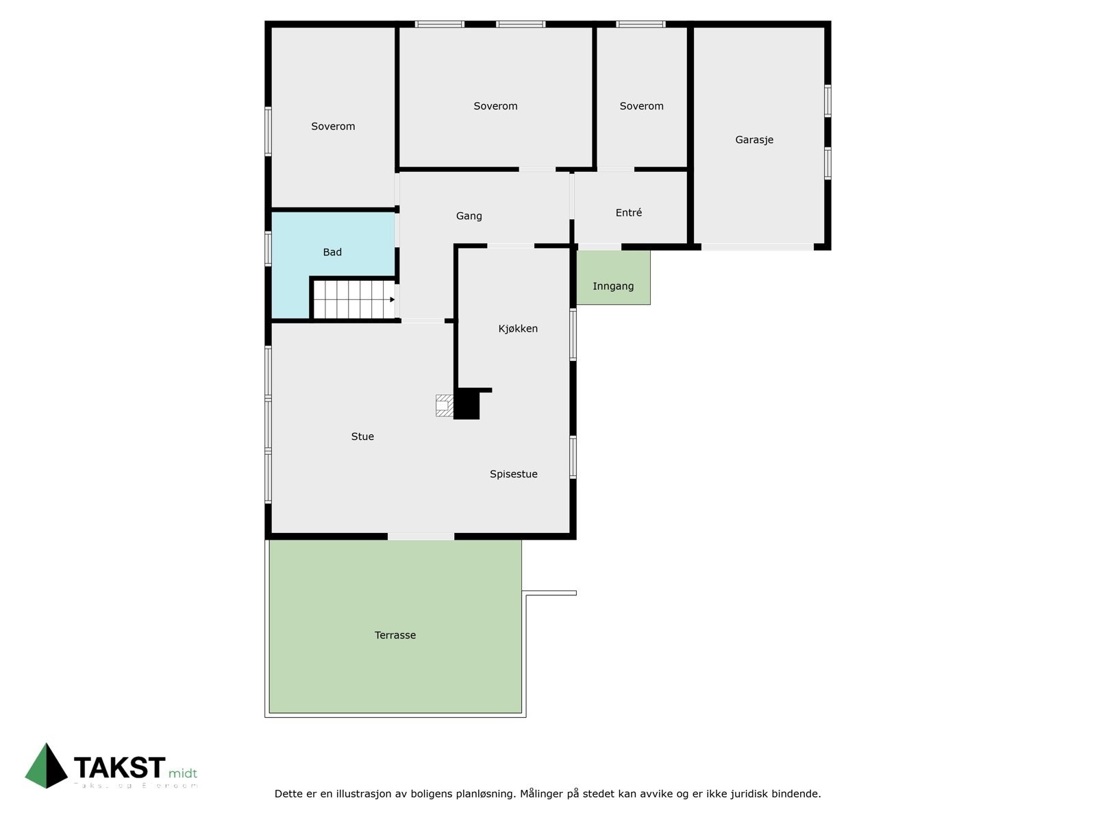 Planskisse 1.etg. Galleribilde