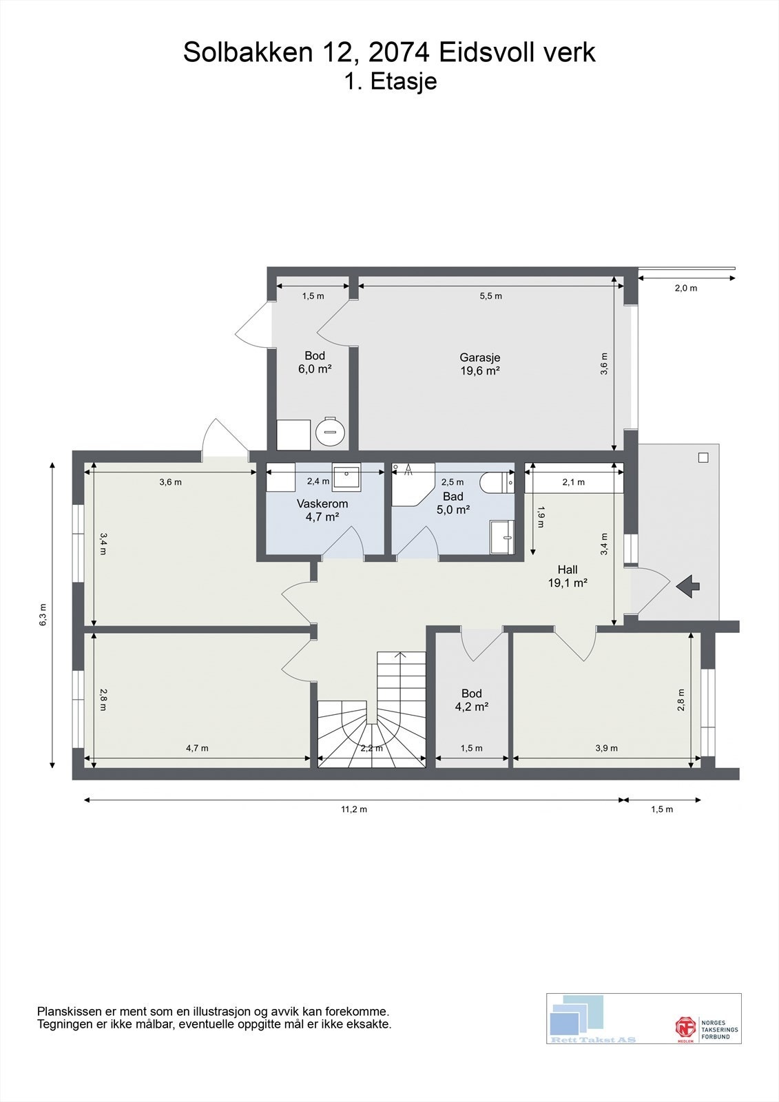 Plantegning 1. etasje. Galleribilde