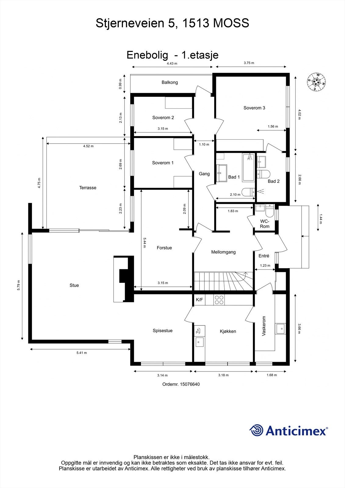 Veiledende skisse av første etasje. Galleribilde
