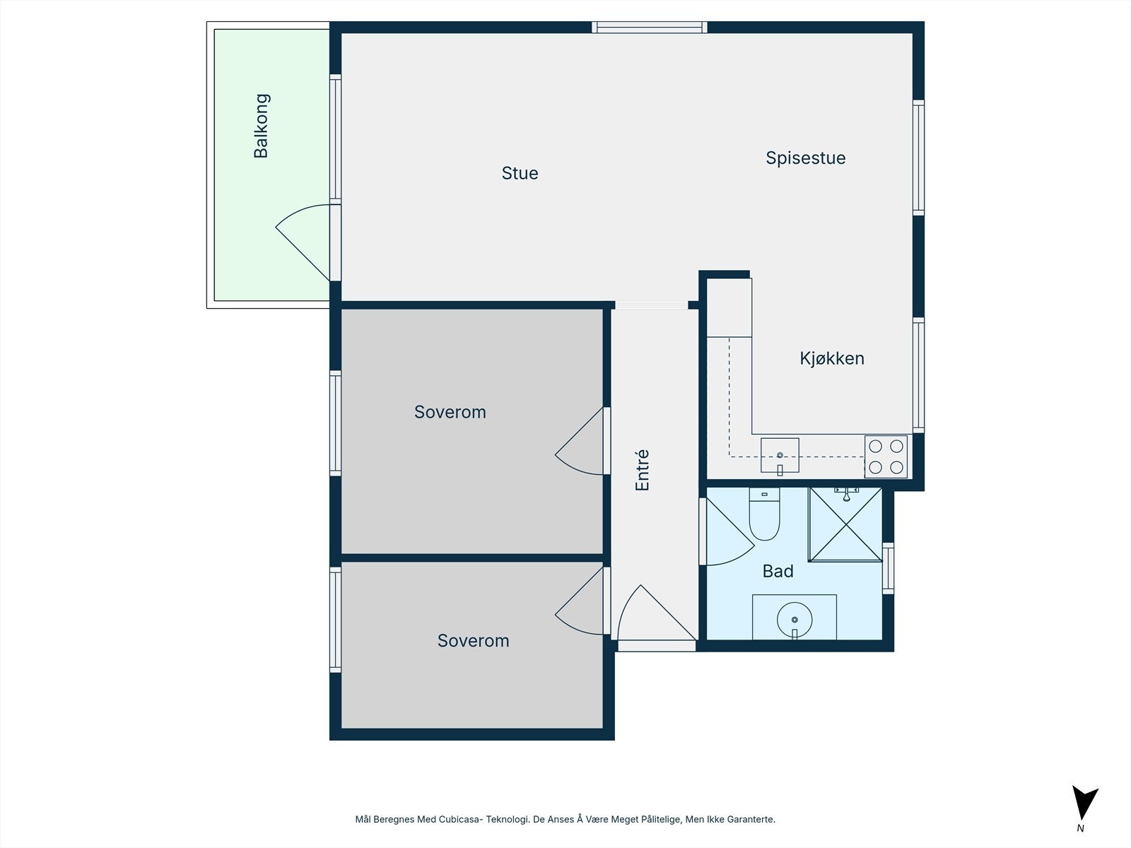 Plantegning Engelandsvegen 17 seksjon 2. Galleribilde