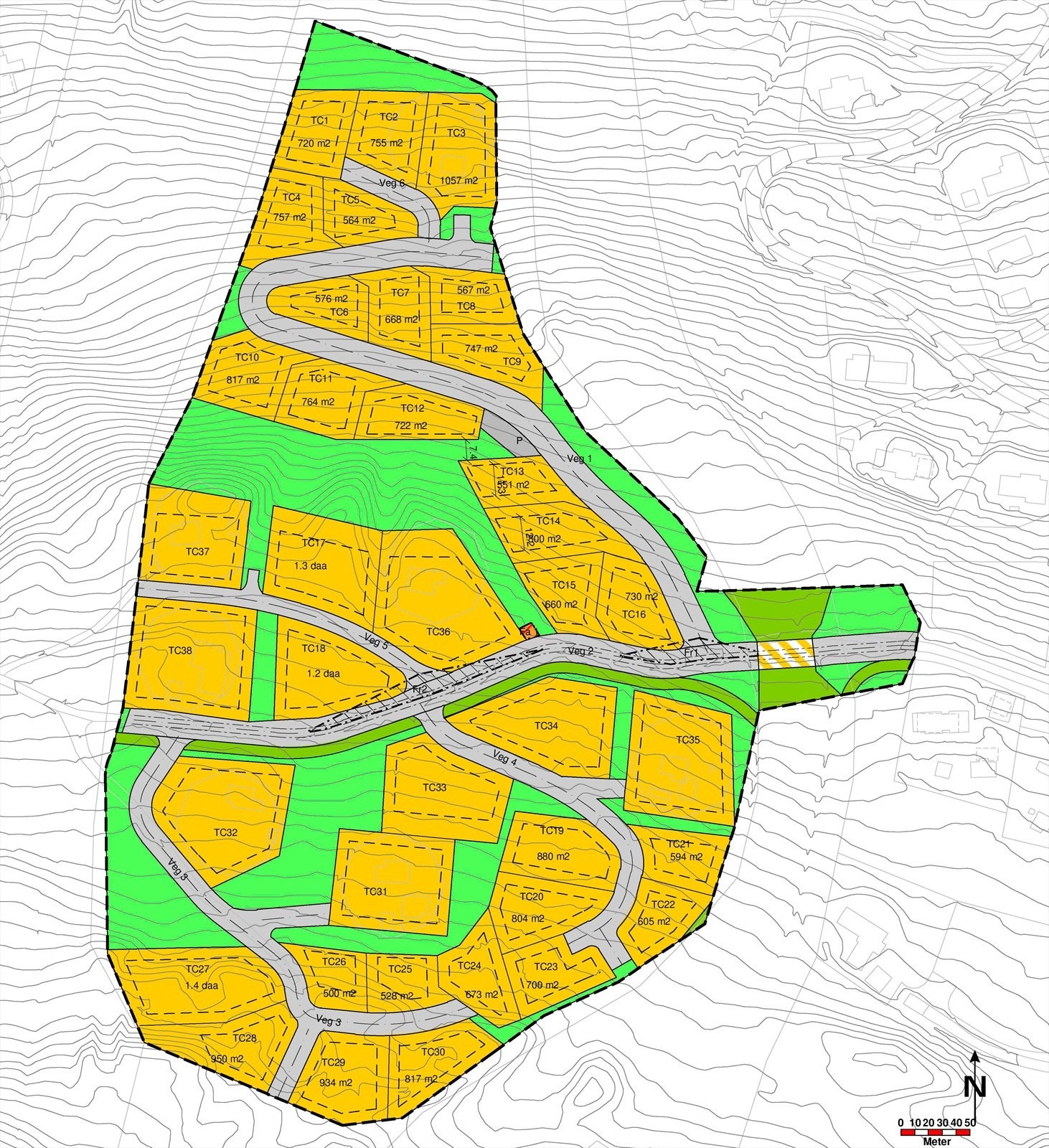 Som tomtekartet over Vasetlia Panorama viser, er det her gode muligheter for å finne sin drømmetomt. Galleribilde