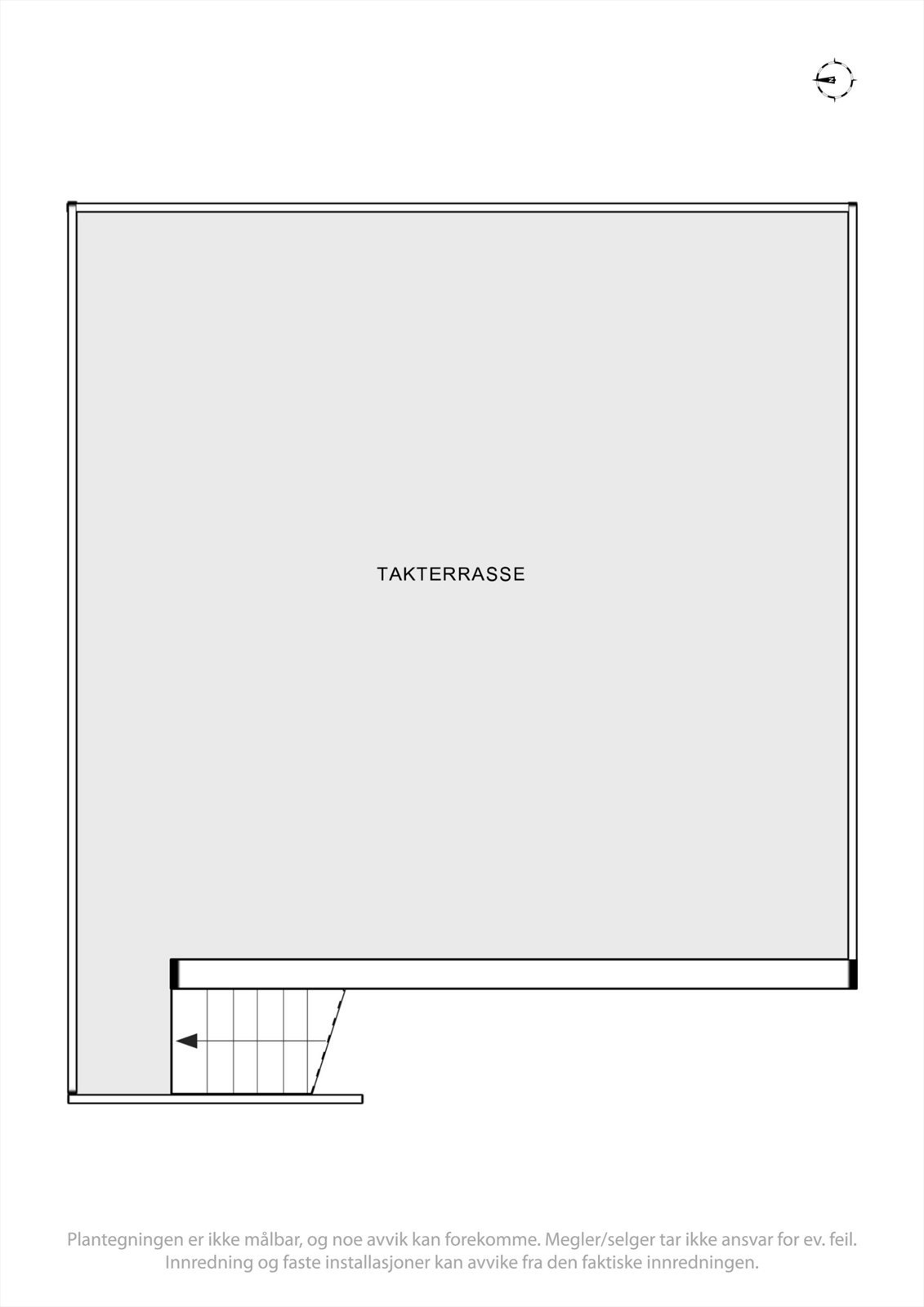 Plantegning av takterrassen. Galleribilde