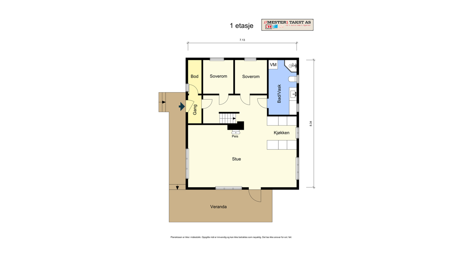 Planskisse 1. etasje Galleribilde