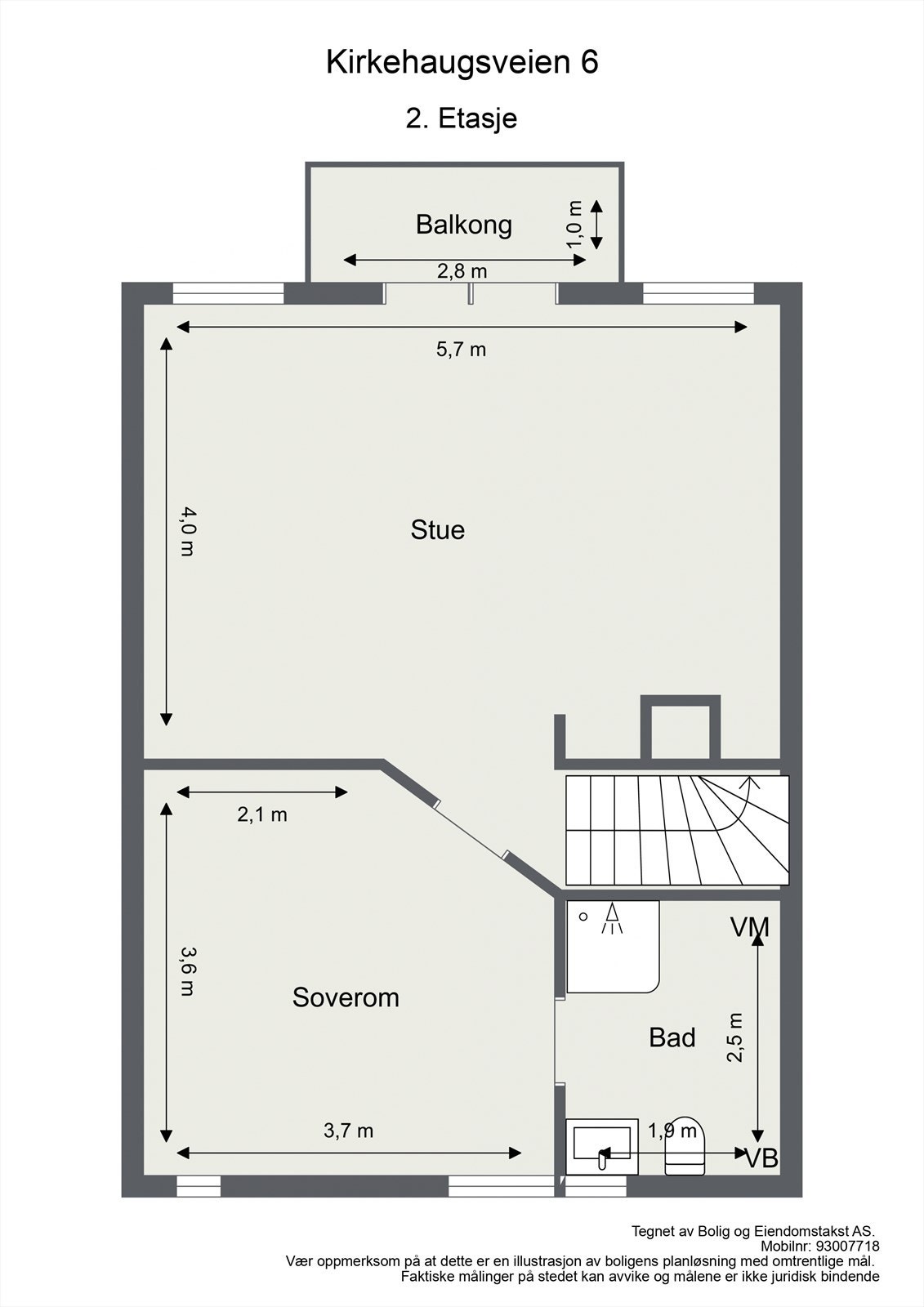 Planskisse- 2. etasje. Galleribilde