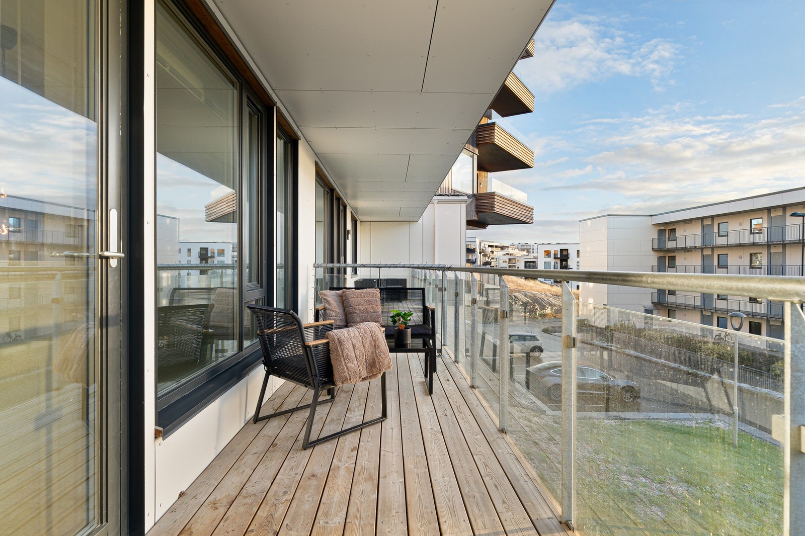 Balkongen er på hele 12,9m². Galleribilde