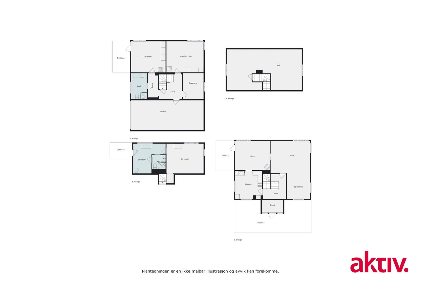 Plantegning (NB! Veranda ifbm. inngangsparti er kun et støpt dekke). Galleribilde