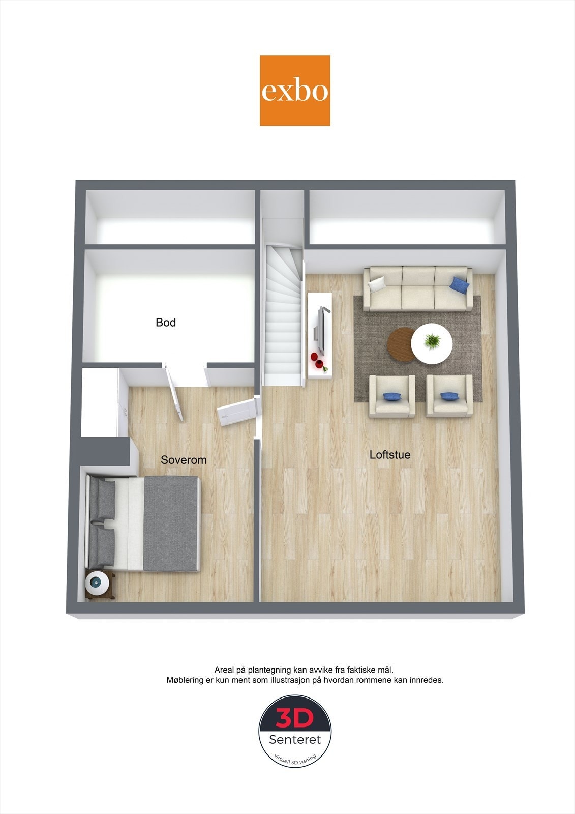 Plantegning loft Galleribilde