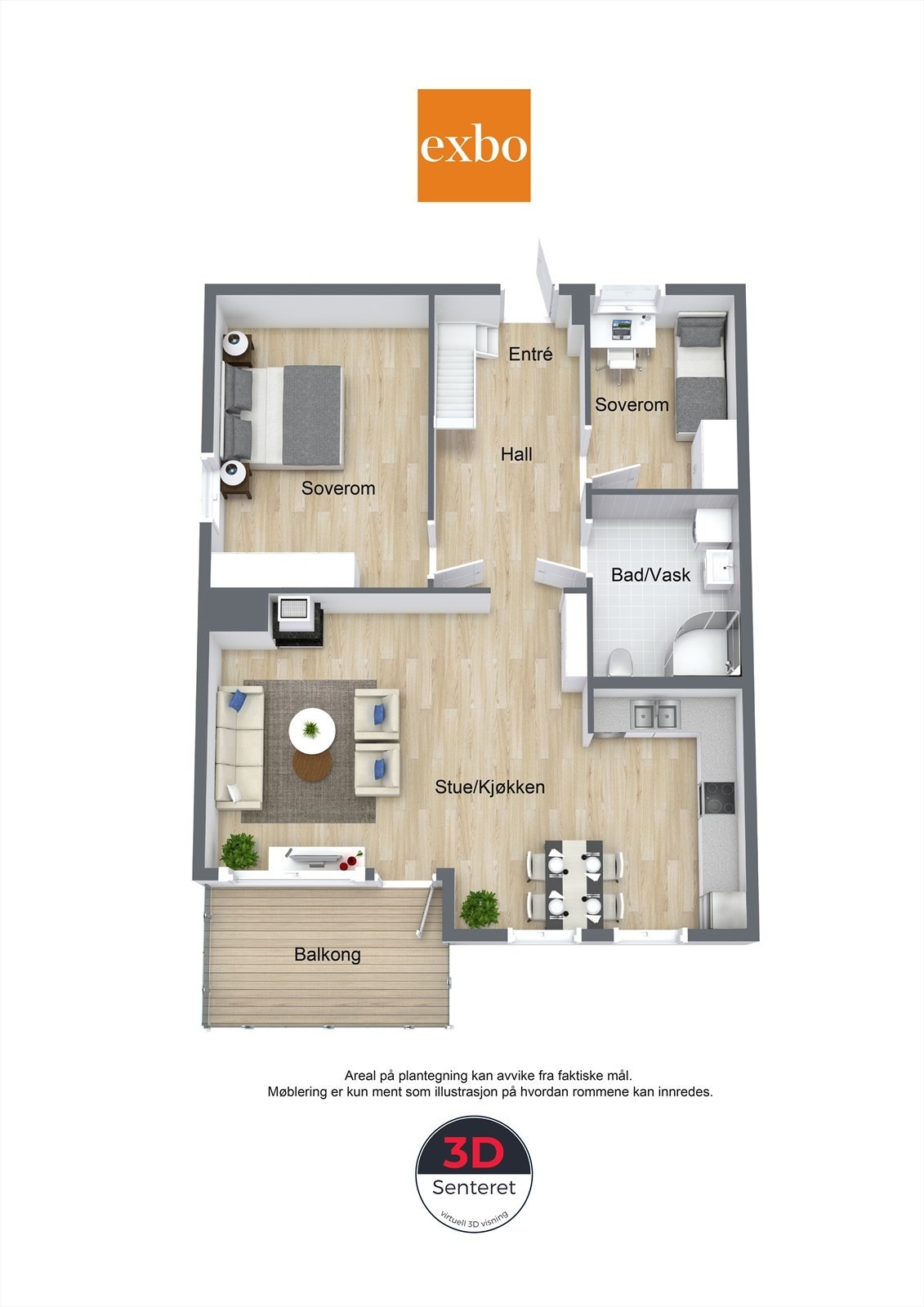 Plantegning 2.etg Galleribilde