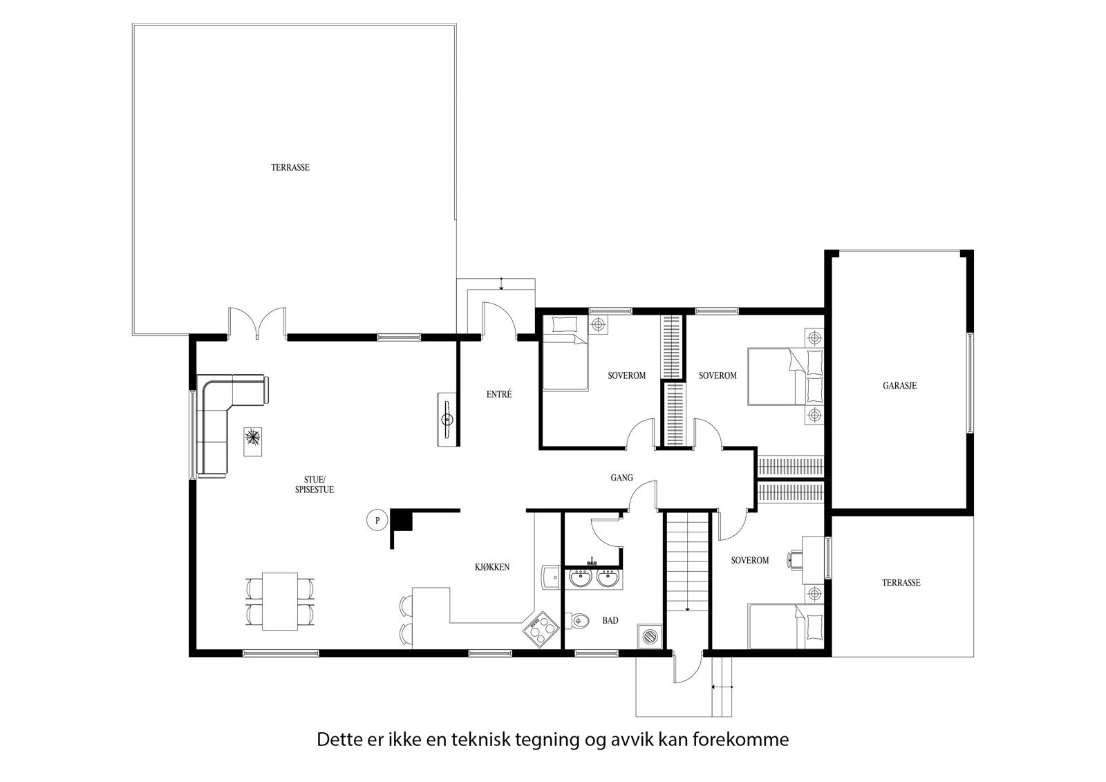 Planløsning 1. etasje Galleribilde