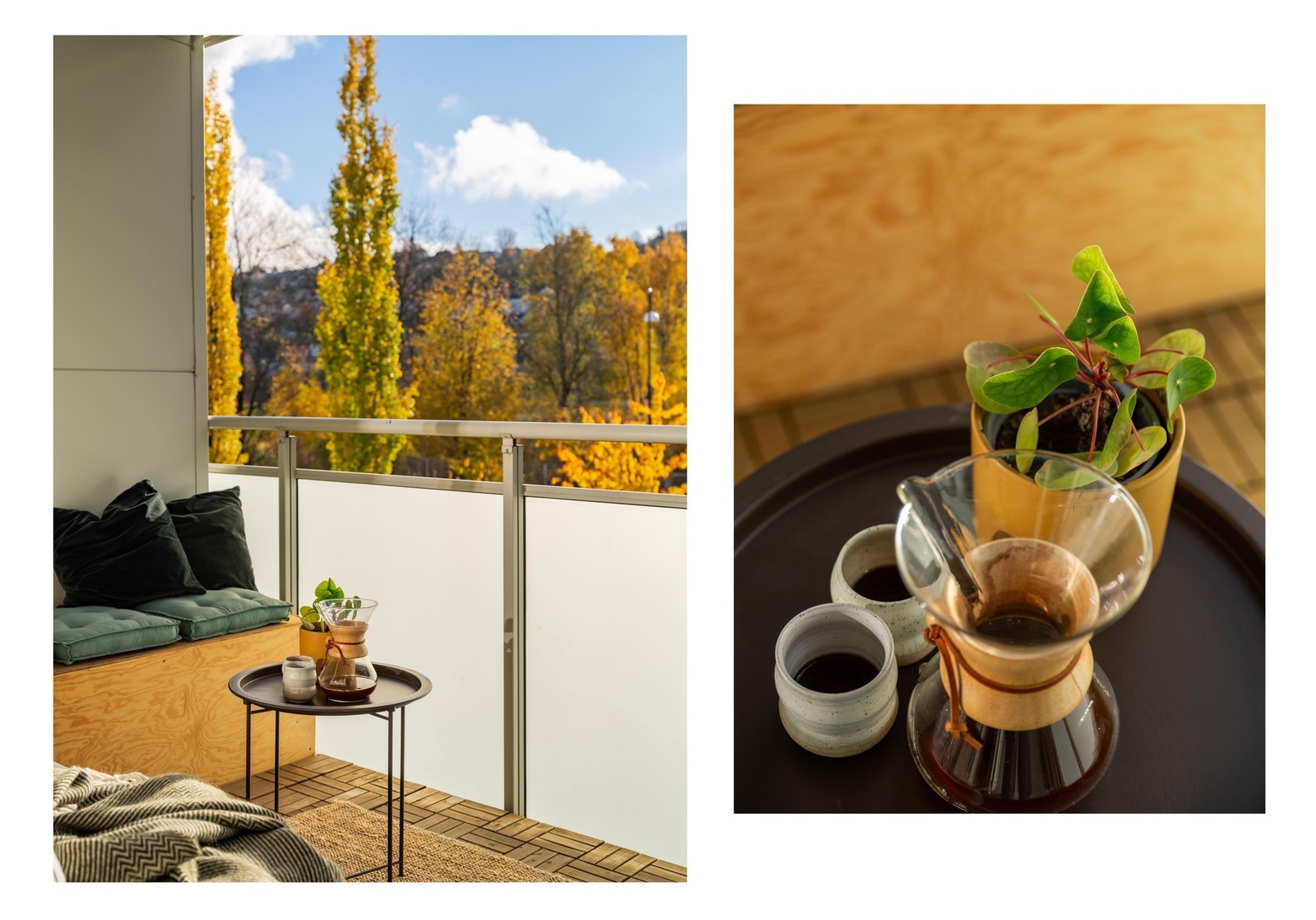 På balkongen kan nyte solen fra ca. 12:00 til ca. 16:00 på sommerstid. Galleribilde