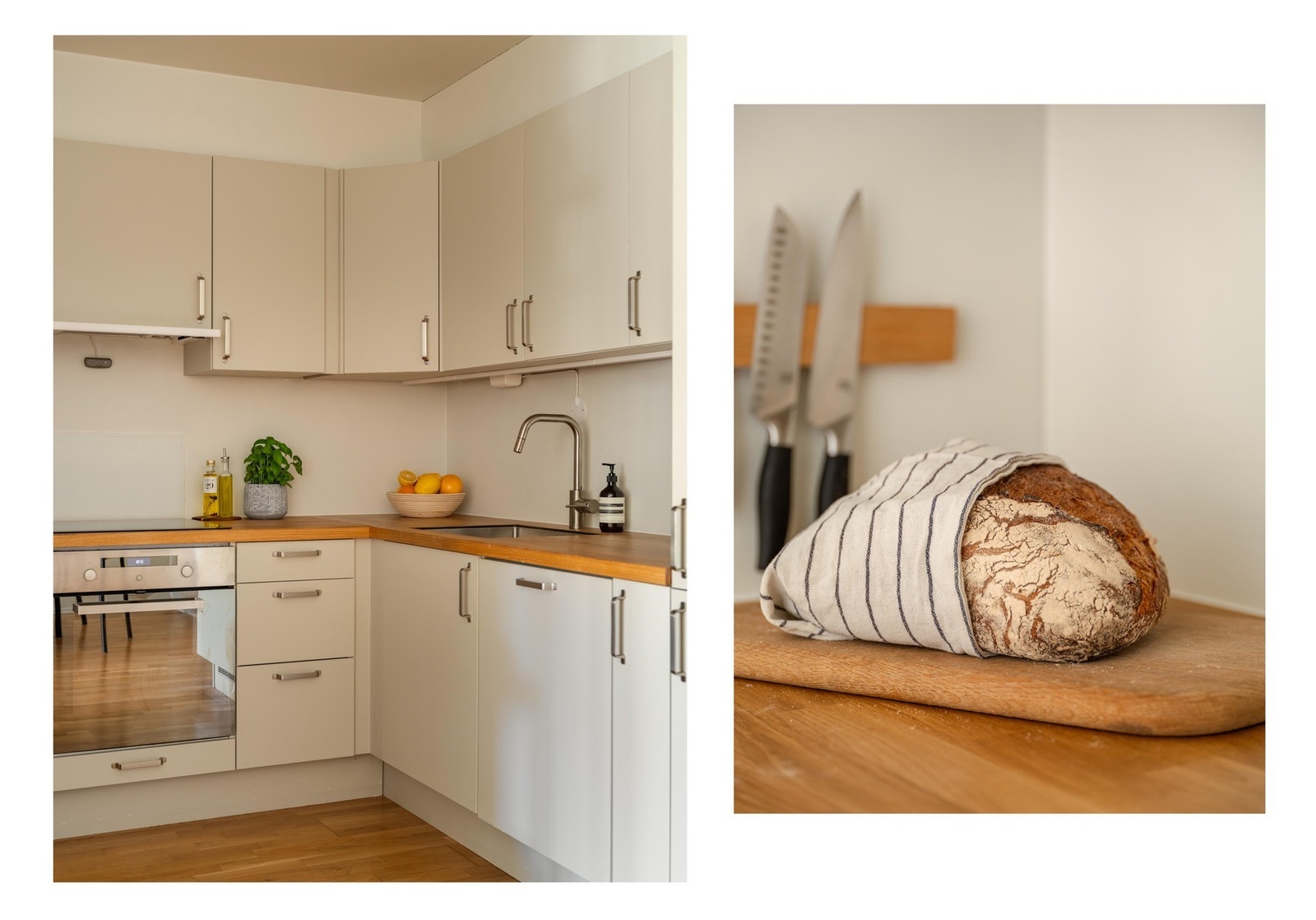 Det er god belysning i fra overskapene. Galleribilde