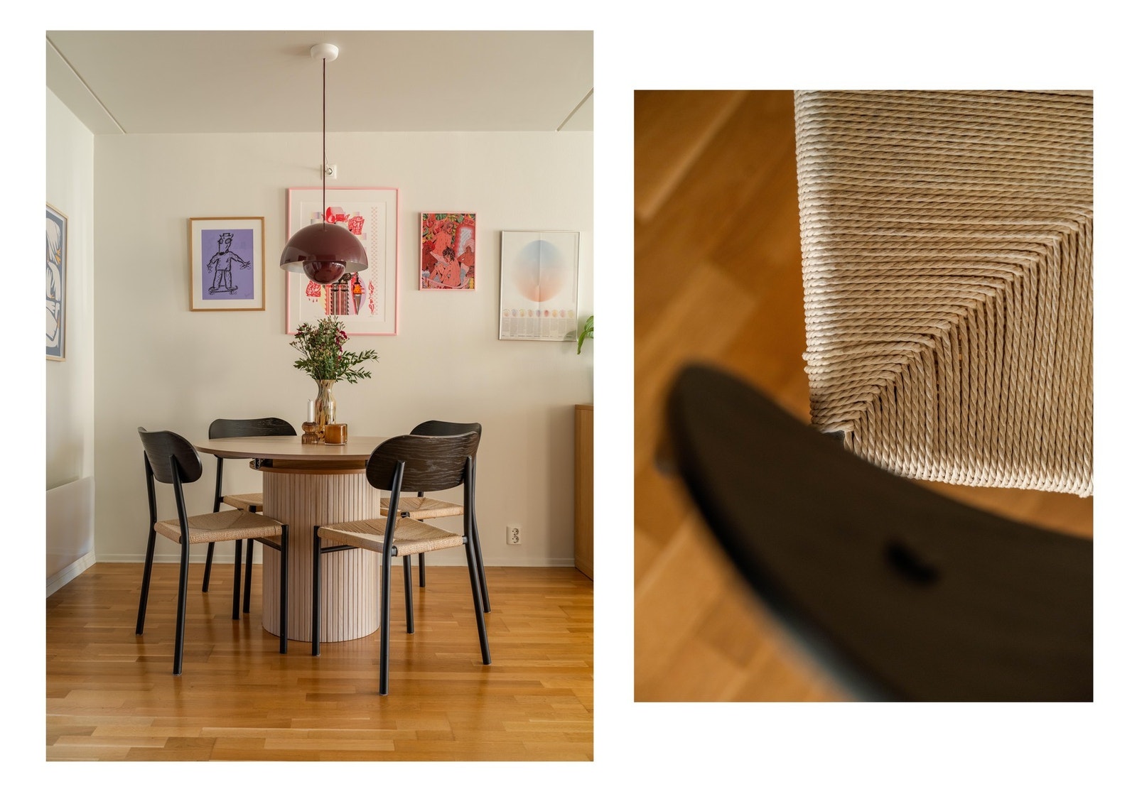 Dersom du venter gjester, er det også plass til enda større spisebord enn det som står her i dag. Galleribilde