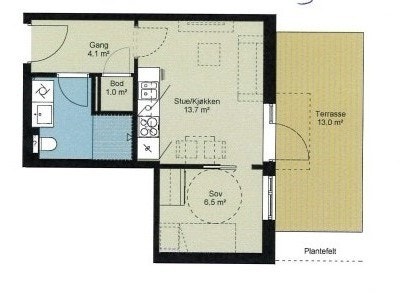 Plantegning. Ikke målbar Galleribilde