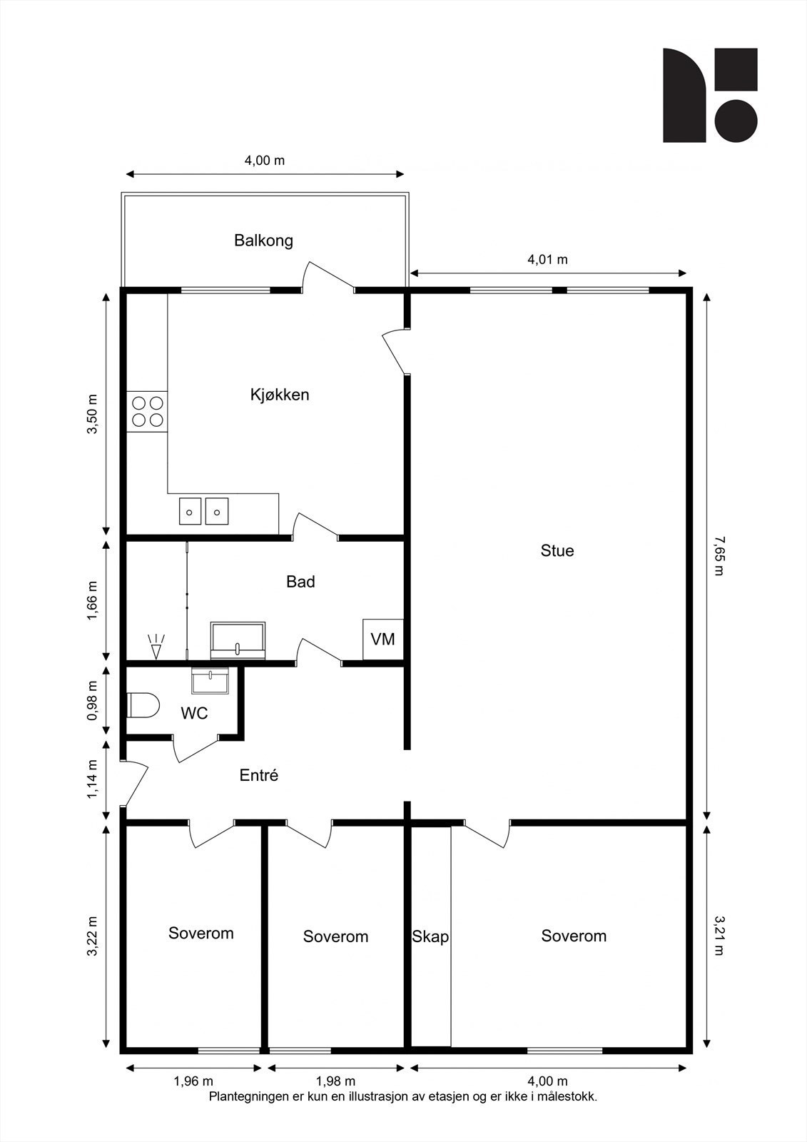 Planskisse 1. etasje Galleribilde