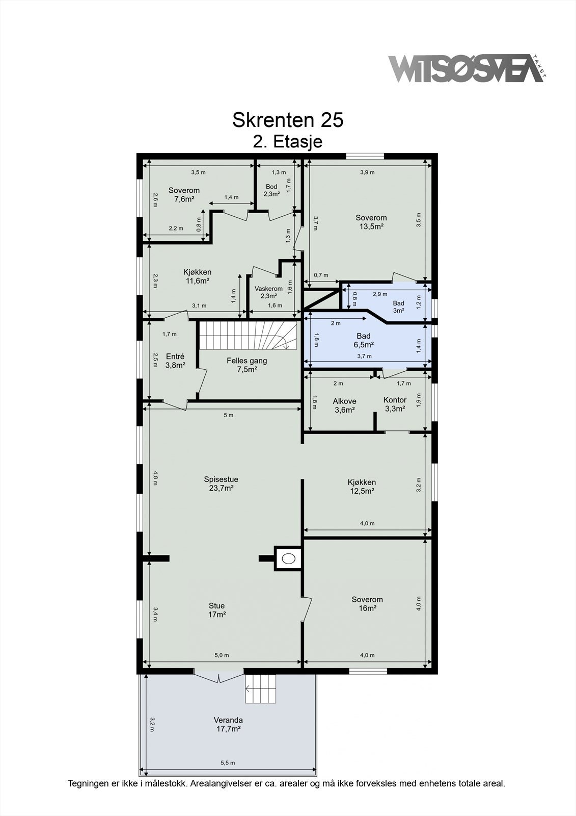 Planskisse 2. etasje. Galleribilde