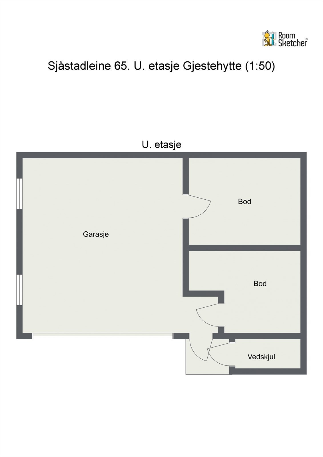 Plantegning underetasje anneks/gjestehytte Galleribilde