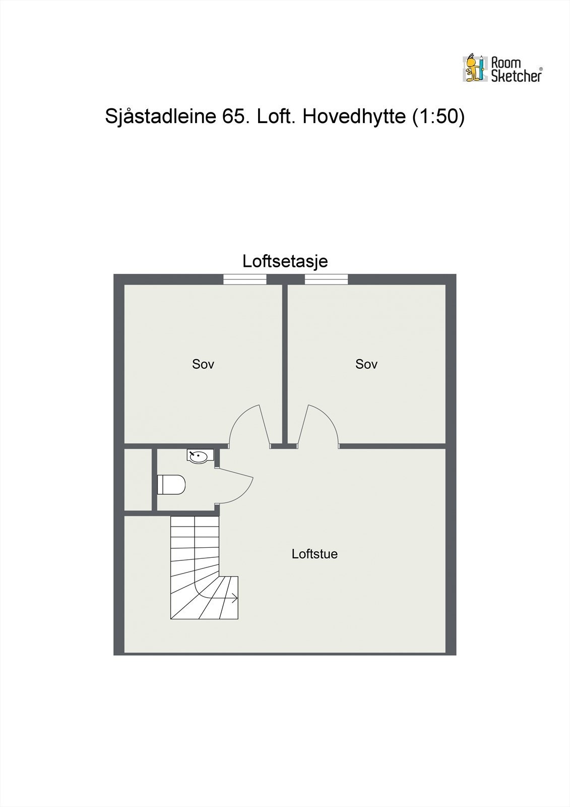 Plantegning loft hovedhytte Galleribilde