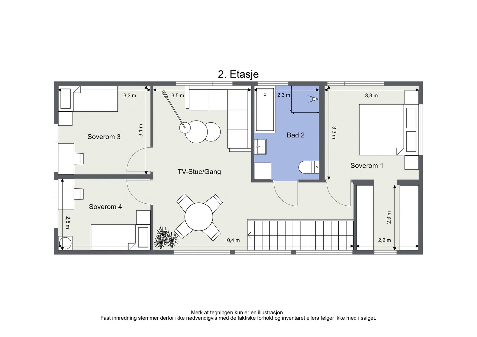 Plantegning 2.etasje Galleribilde