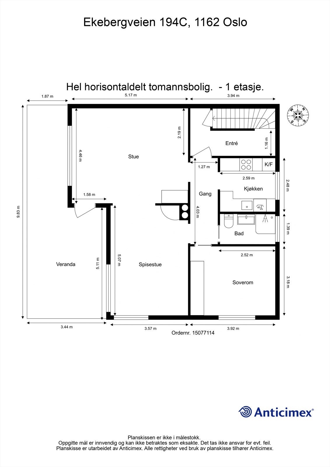 Plantegning 1. etasje Galleribilde