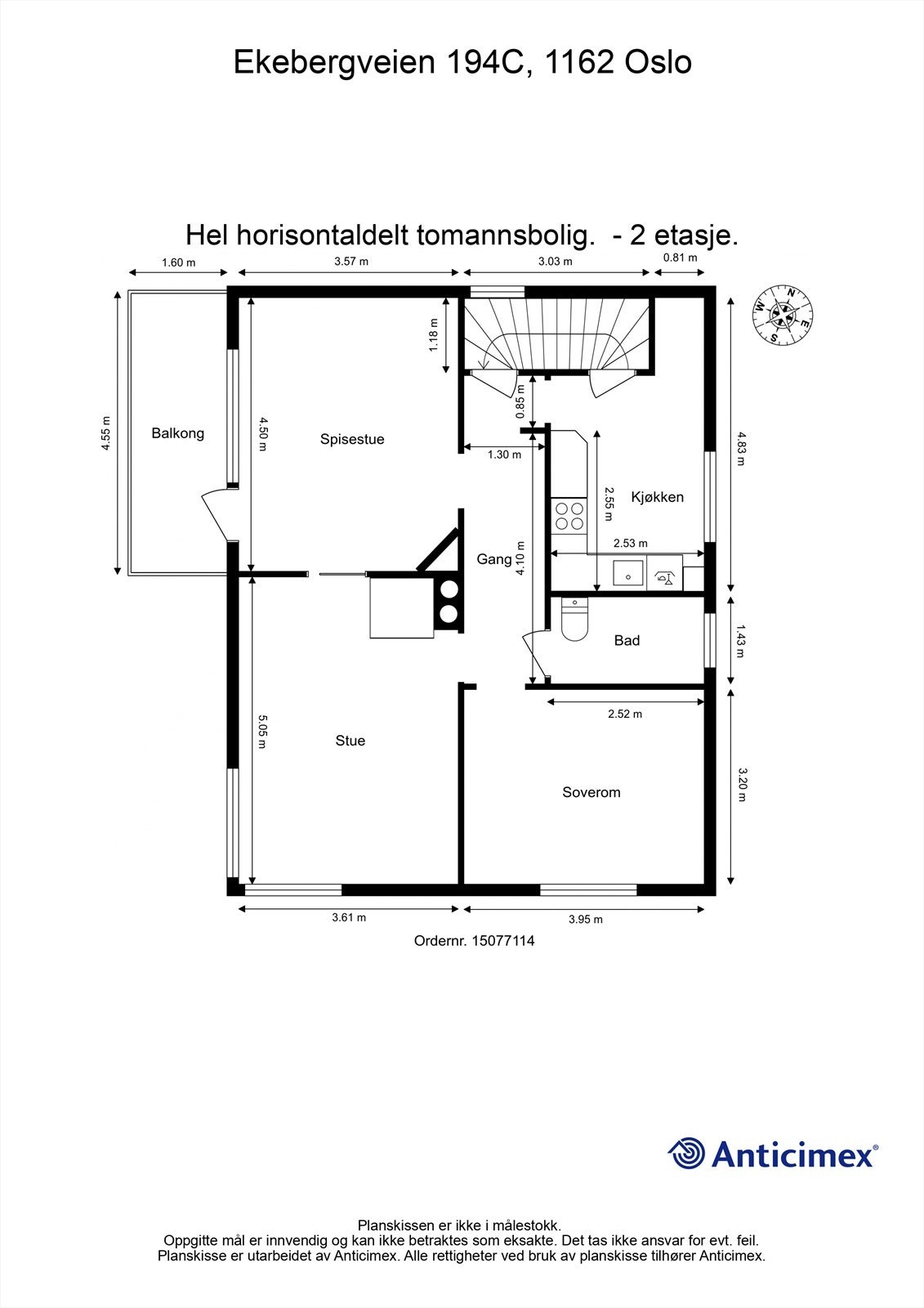 Plantegning 2. etasje Galleribilde