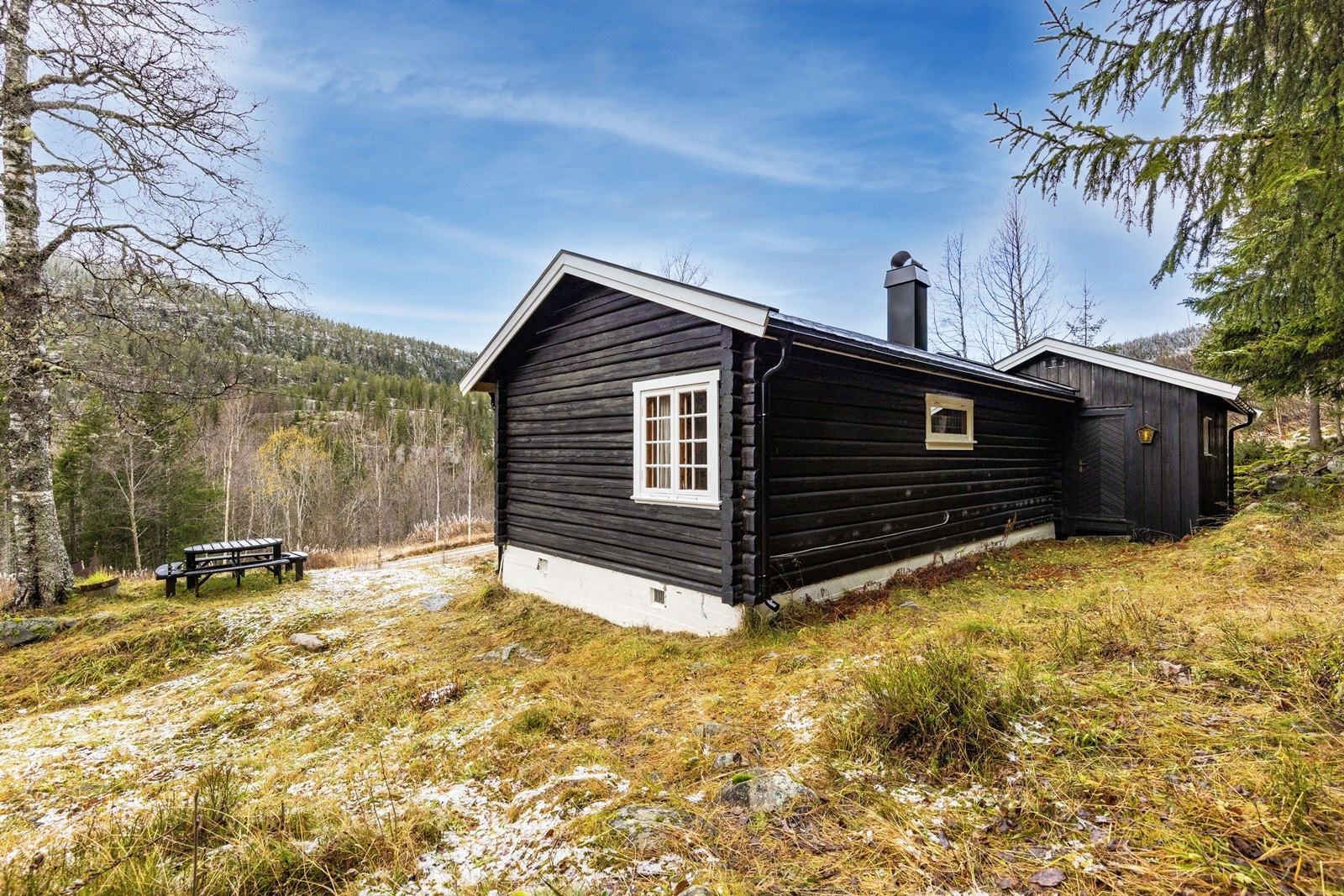 Det er er naturtomt rundt hytta. Galleribilde