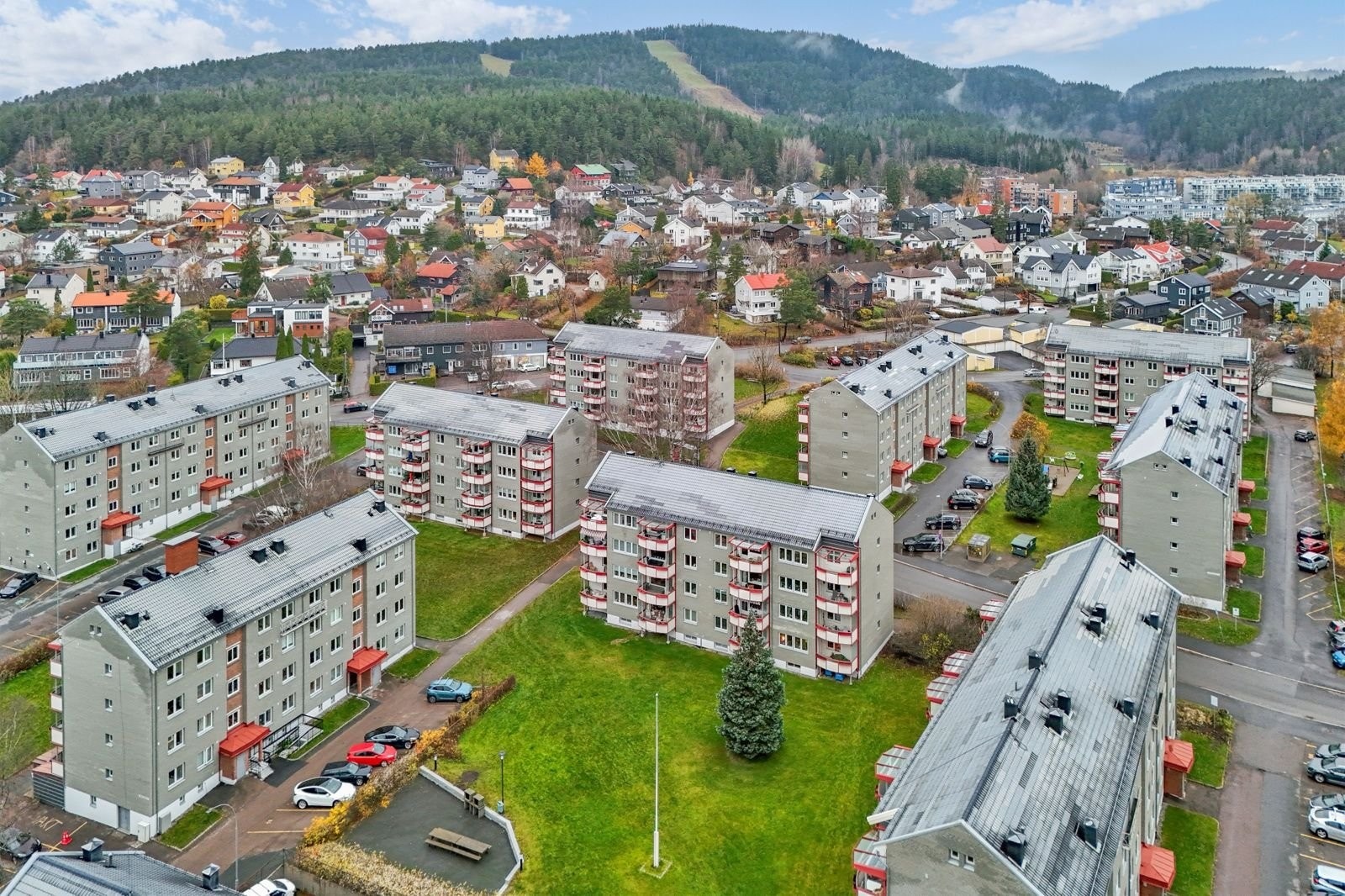 Oversiktsbilde over borettslaget. Galleribilde