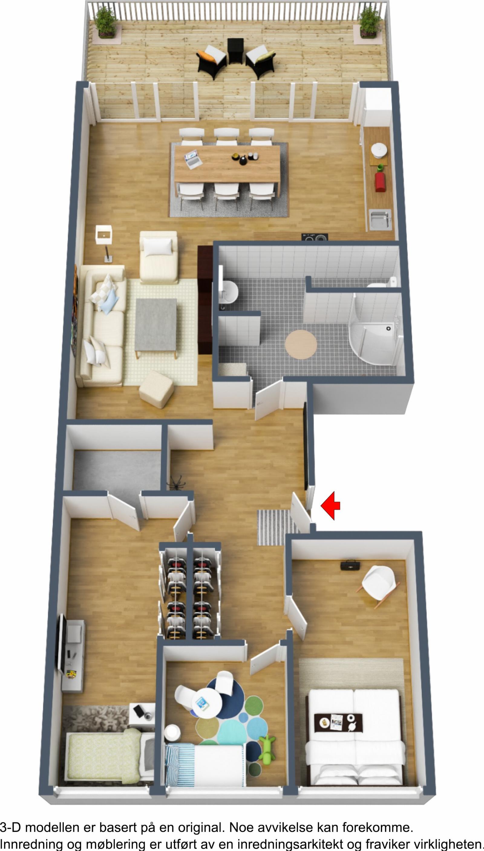 3-d plantegning. Galleribilde