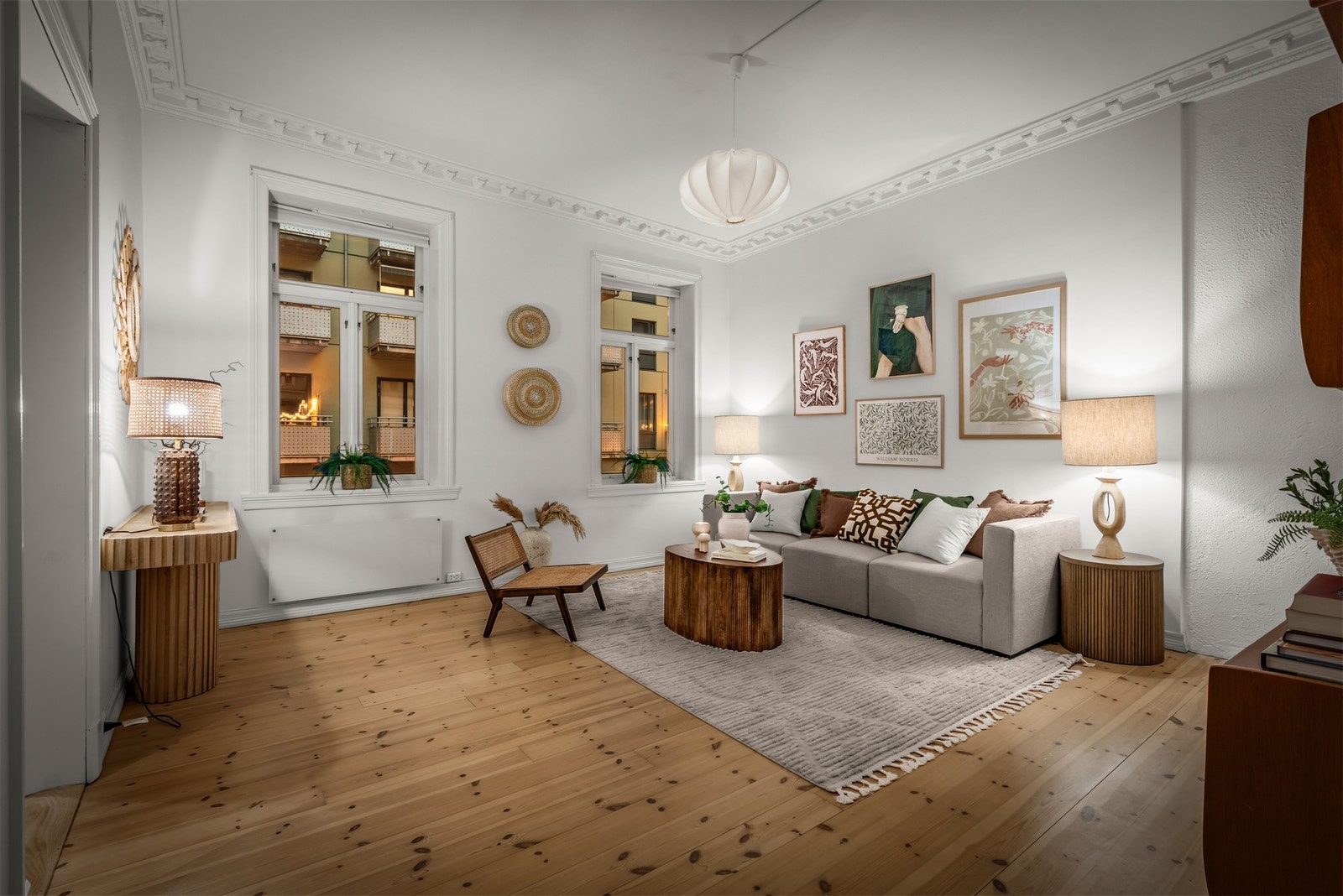 Kveldsstemning i stuen Galleribilde