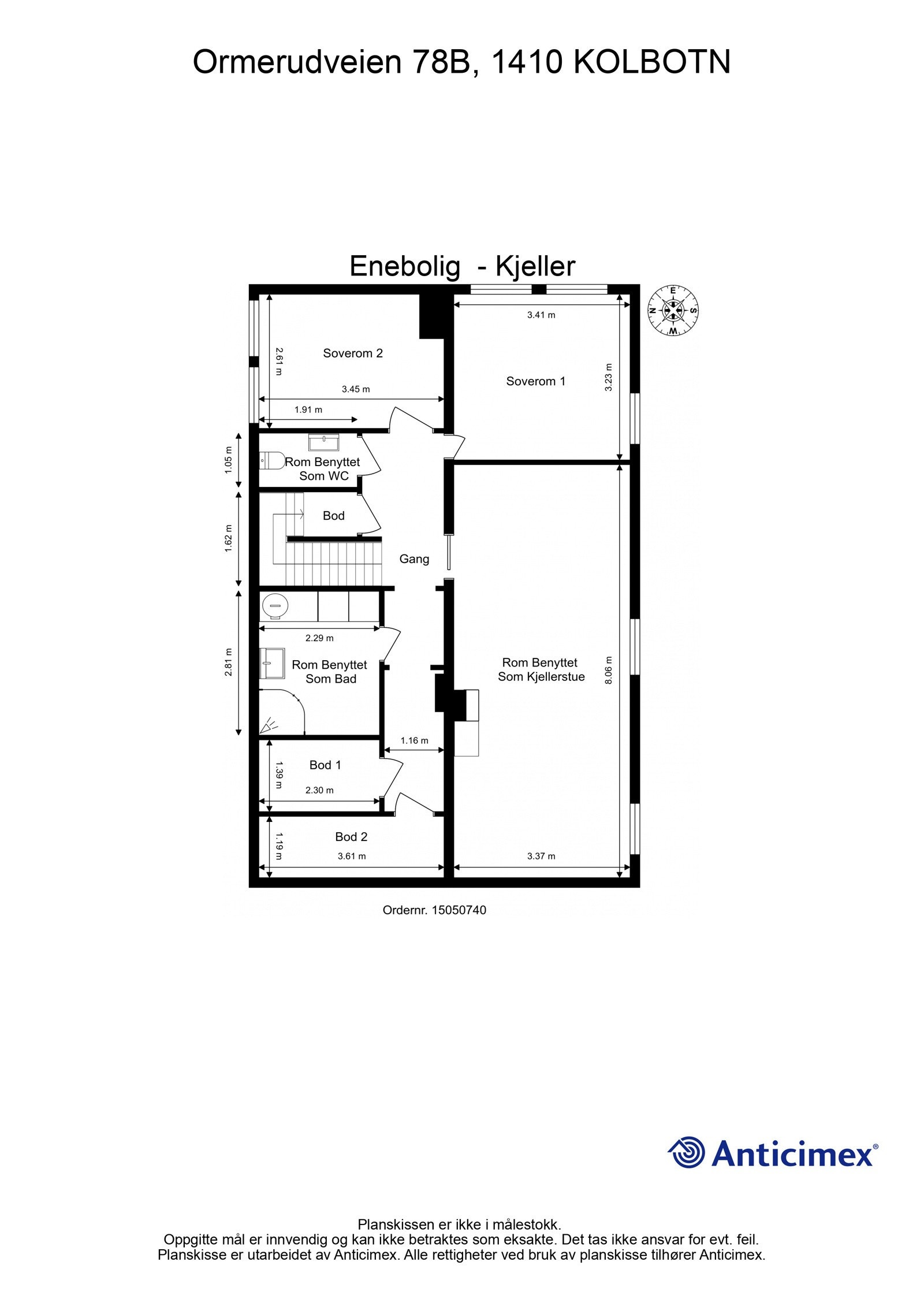 Plantegning kjeller Galleribilde