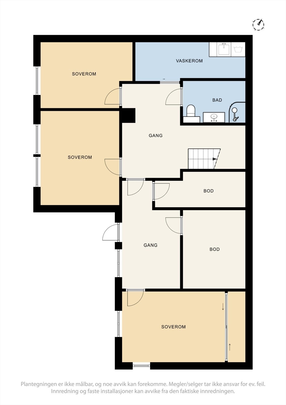 Plantegning u.etg. Galleribilde