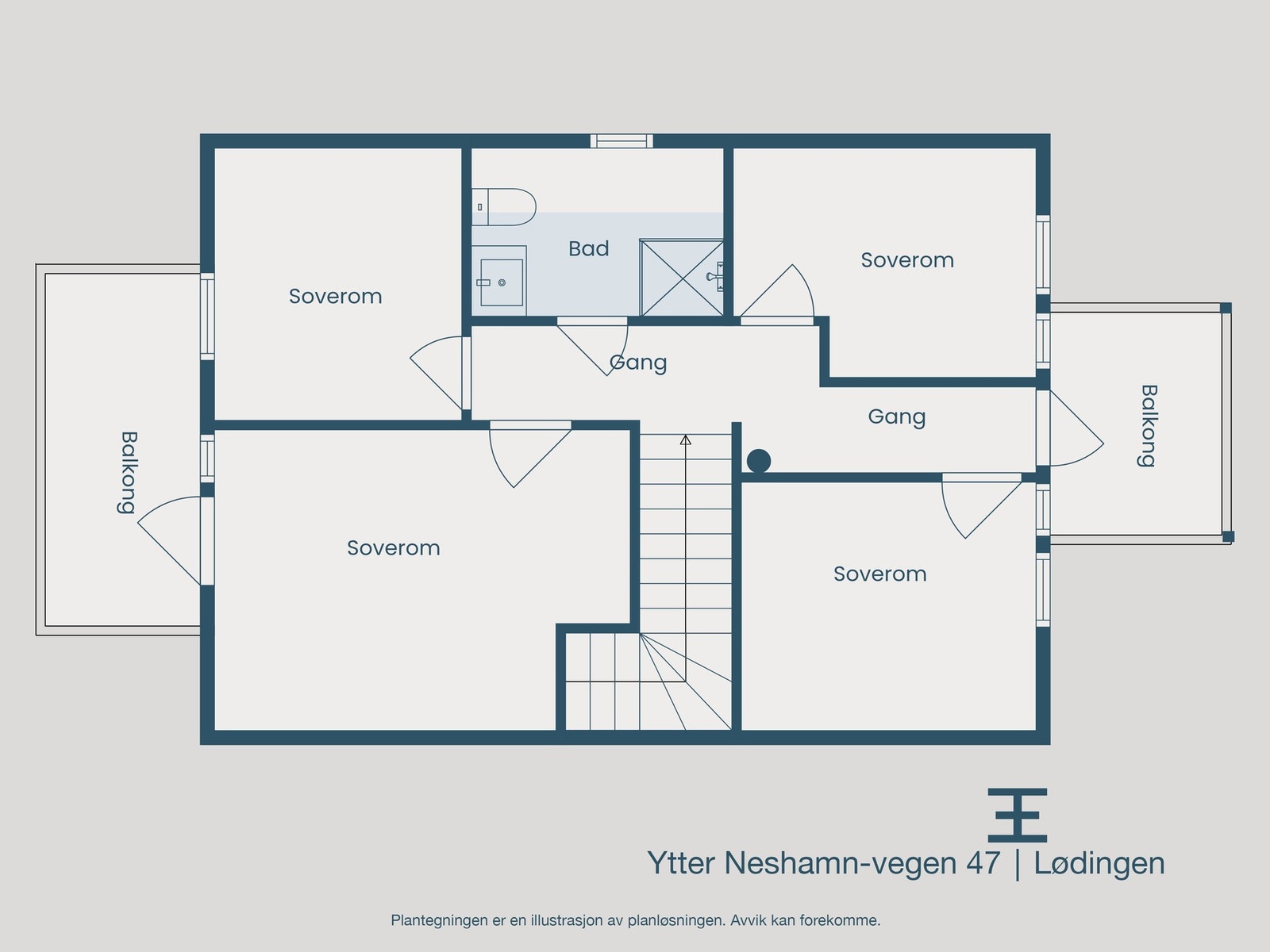 Plantegning 2. etasje Galleribilde