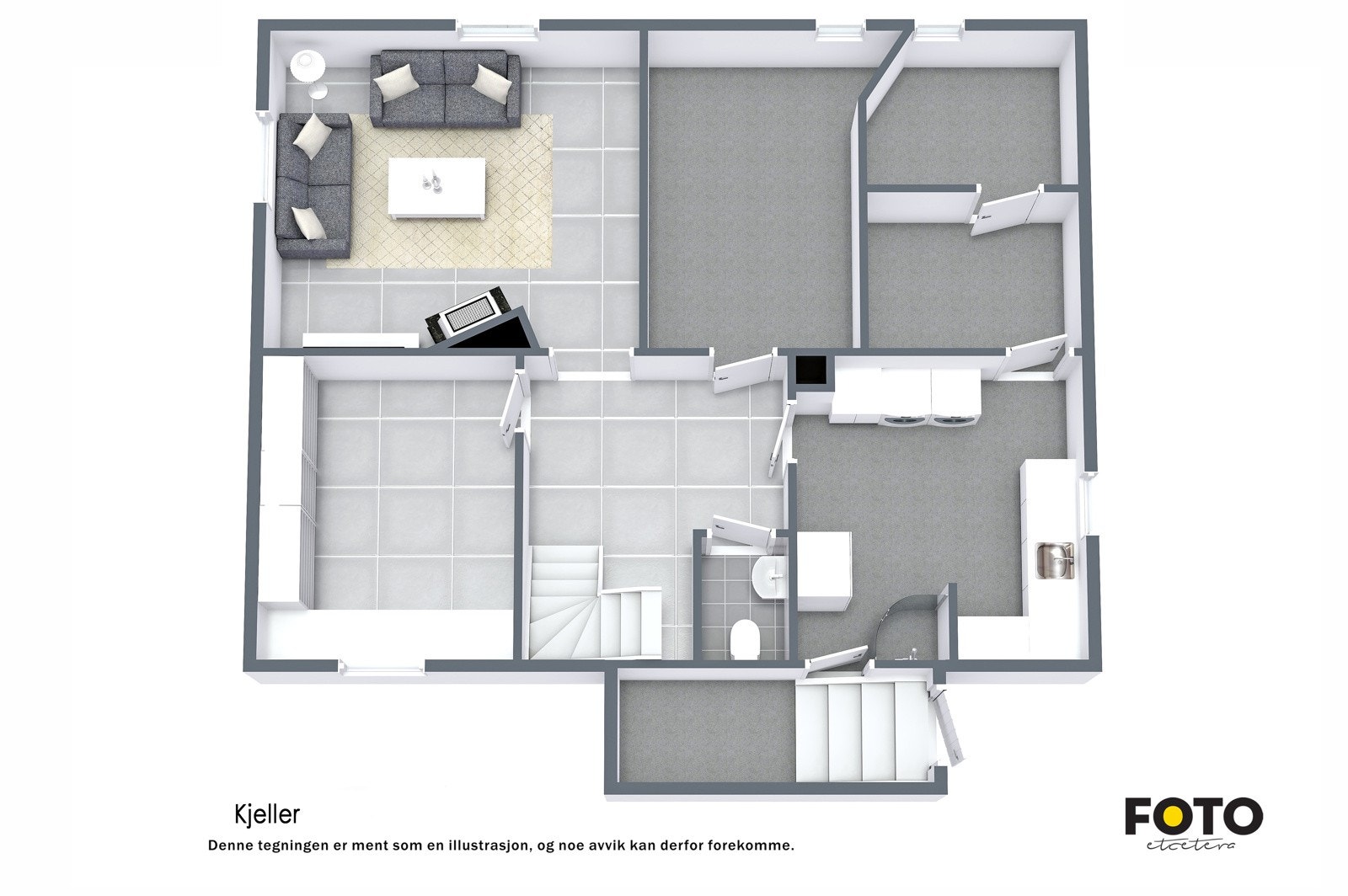 Plantegning kjeller Galleribilde