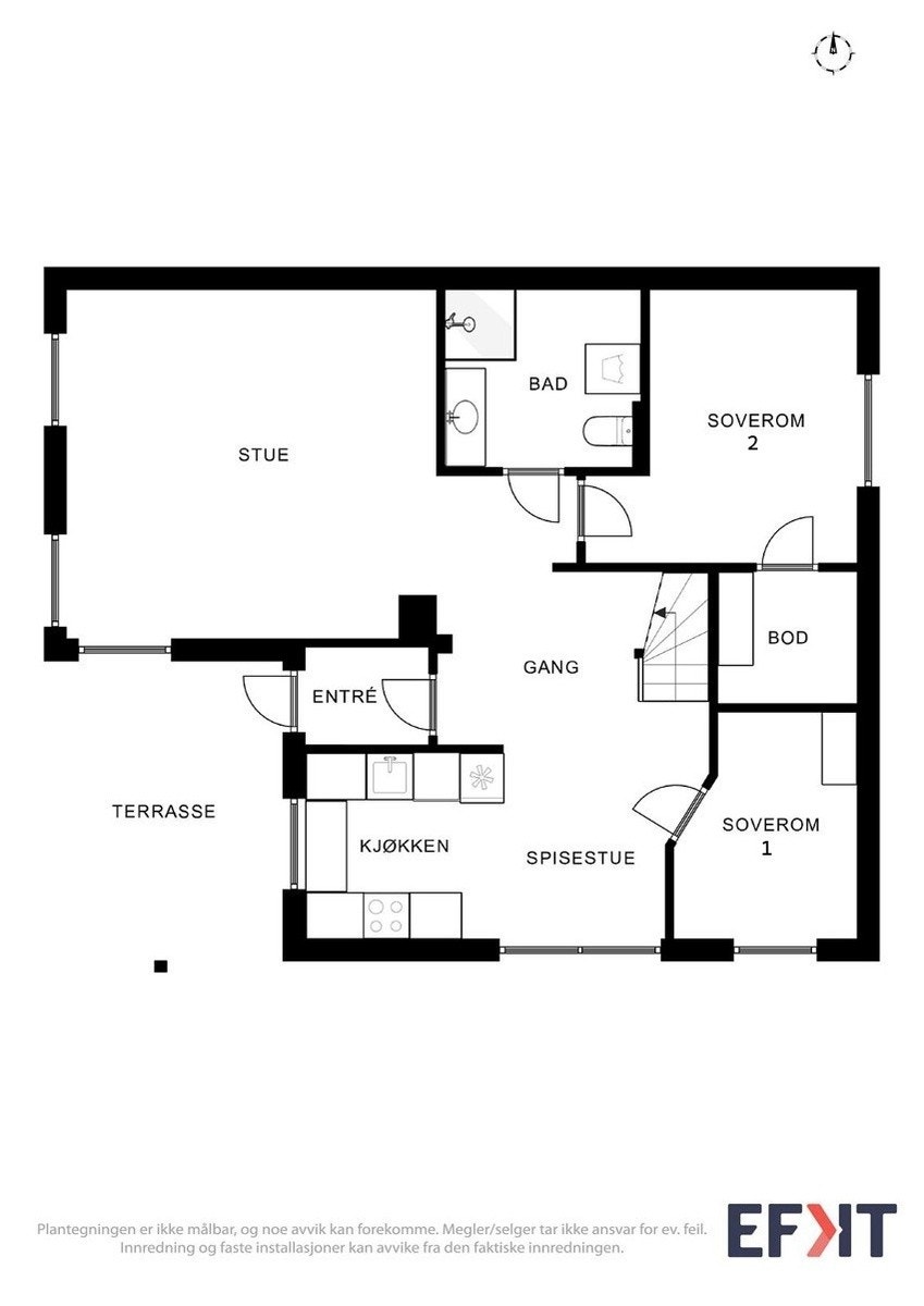 Plantegning 1.etg Galleribilde