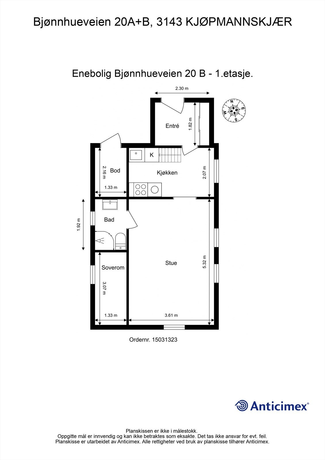 Plantegning 20 B - 1. etasje Galleribilde
