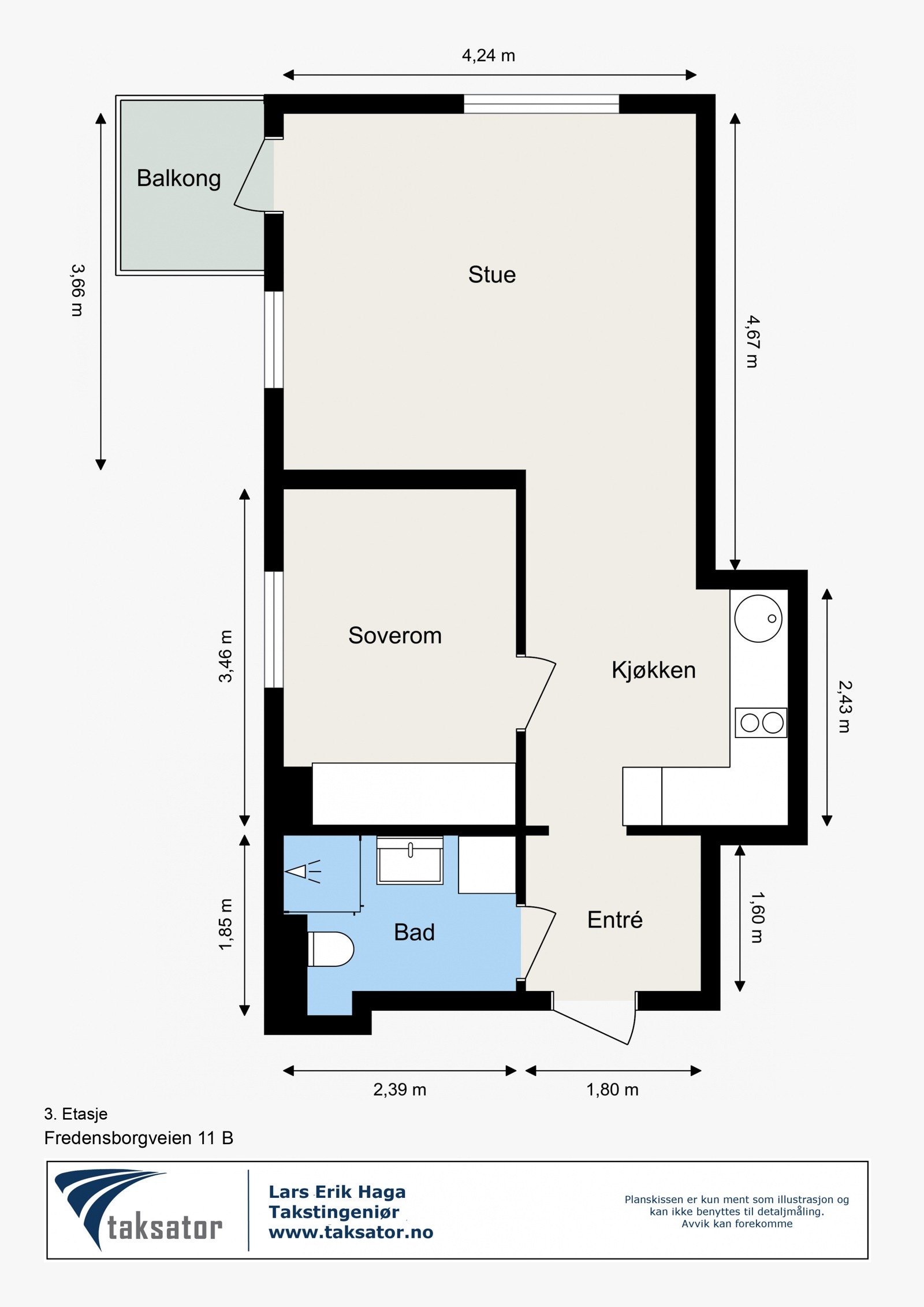 Plantegning - 3. Etasje. Galleribilde