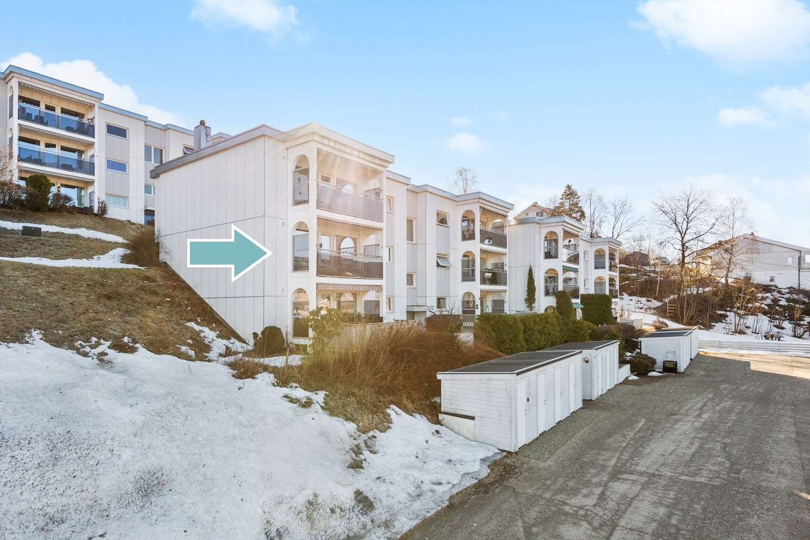 Leiligheten har en fin plassering i bygget. Galleribilde