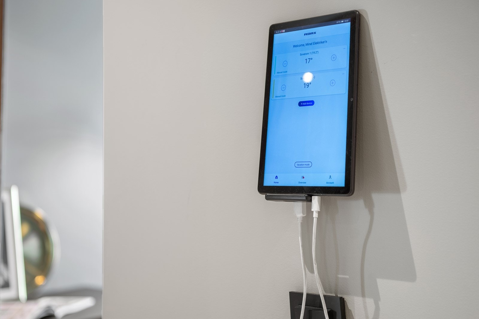 Temperaturene kan enkelt styres fra nettbrett. Galleribilde
