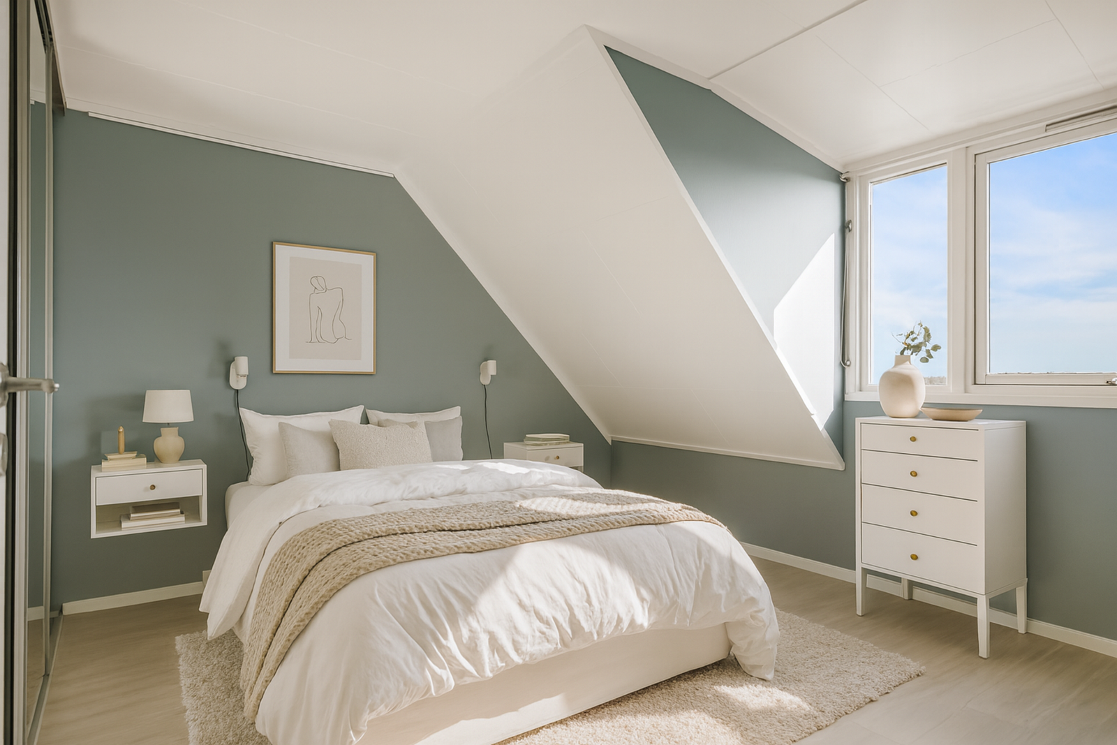 Boligen har 3 soverom (digitalt møblert bilde) Galleribilde