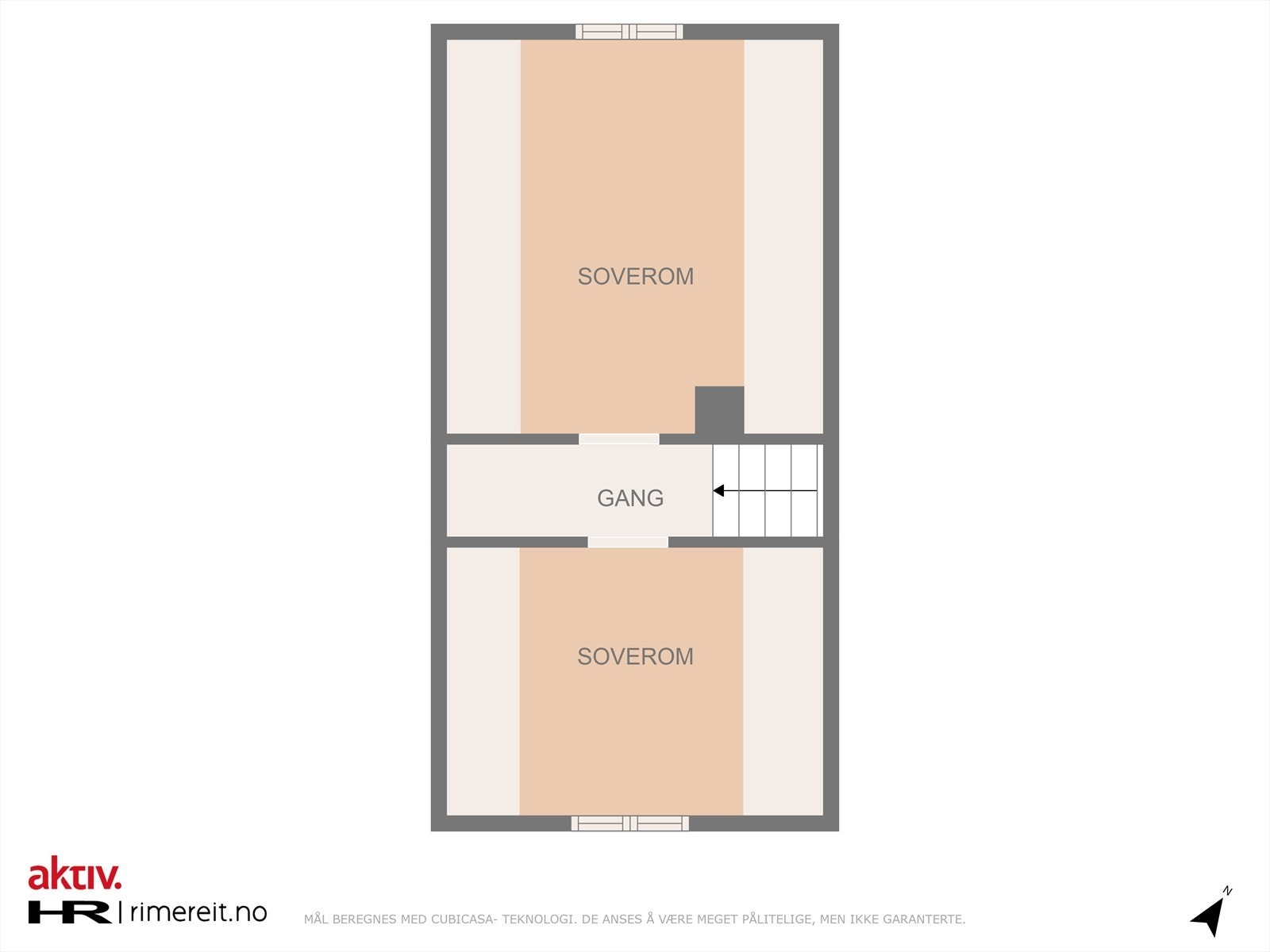 Plantegning loftsetasje Galleribilde