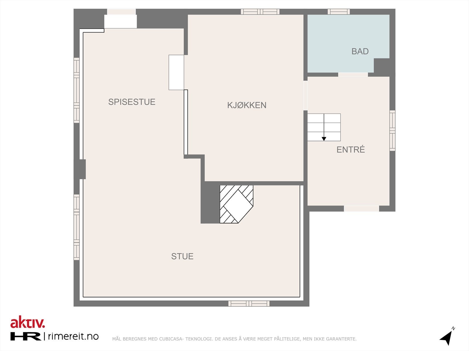 Plantegning 1. etasje Galleribilde