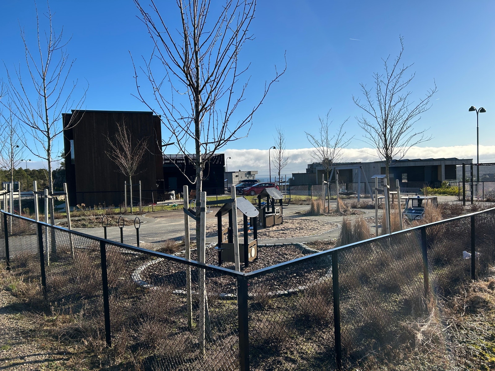 En av lekeplassene i området. Galleribilde